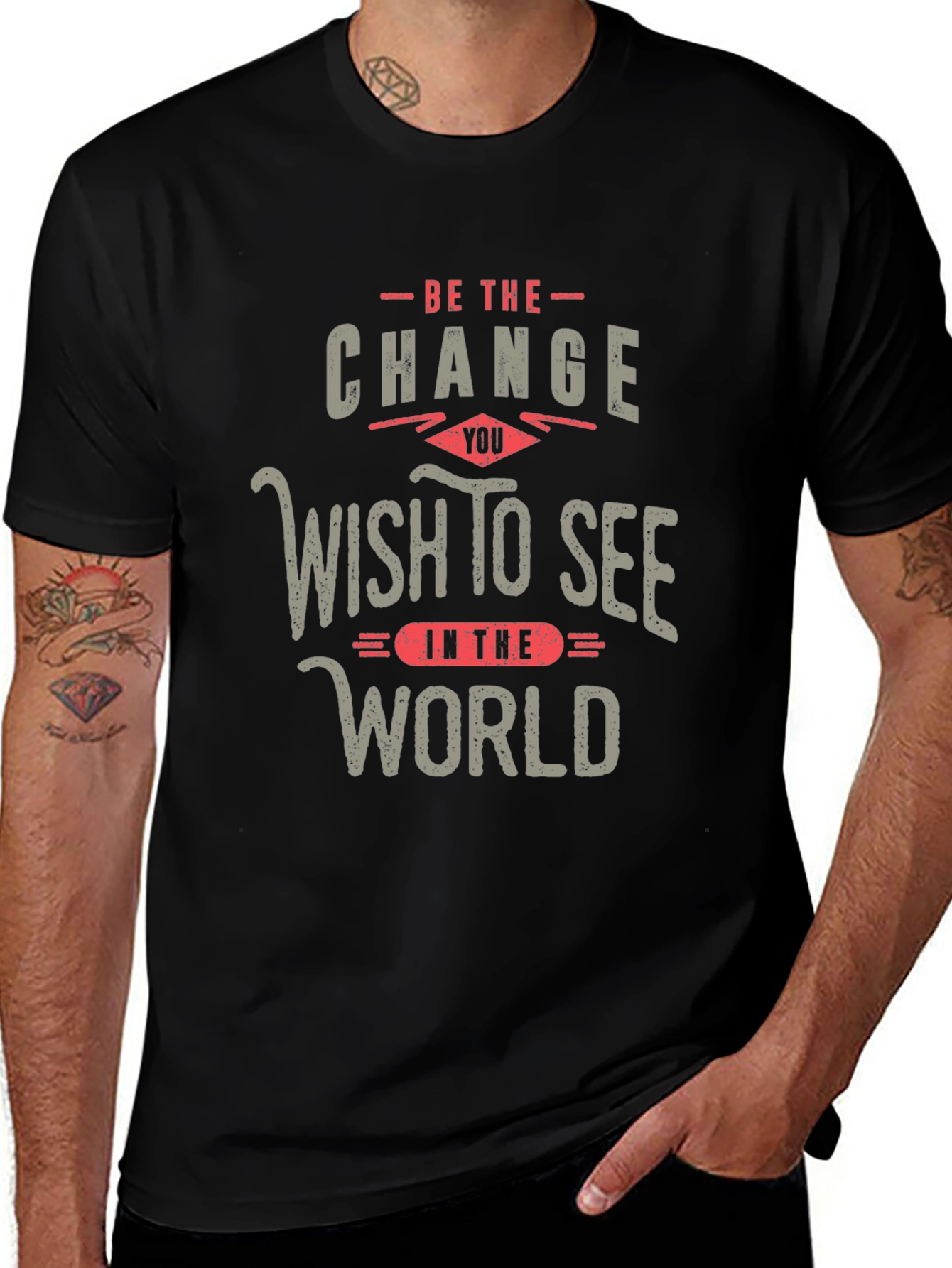 Be The Change T-Shirt Inspirational Design