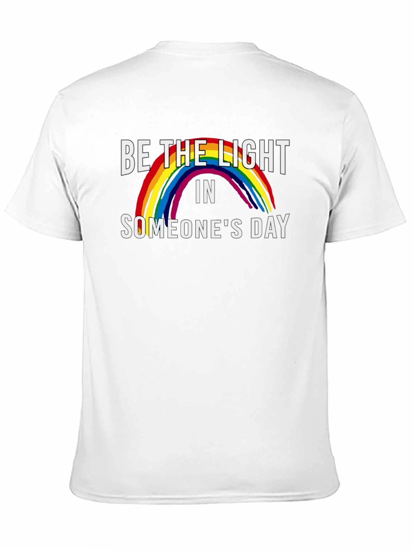 Be the Light Rainbow Graphic Tee - Black