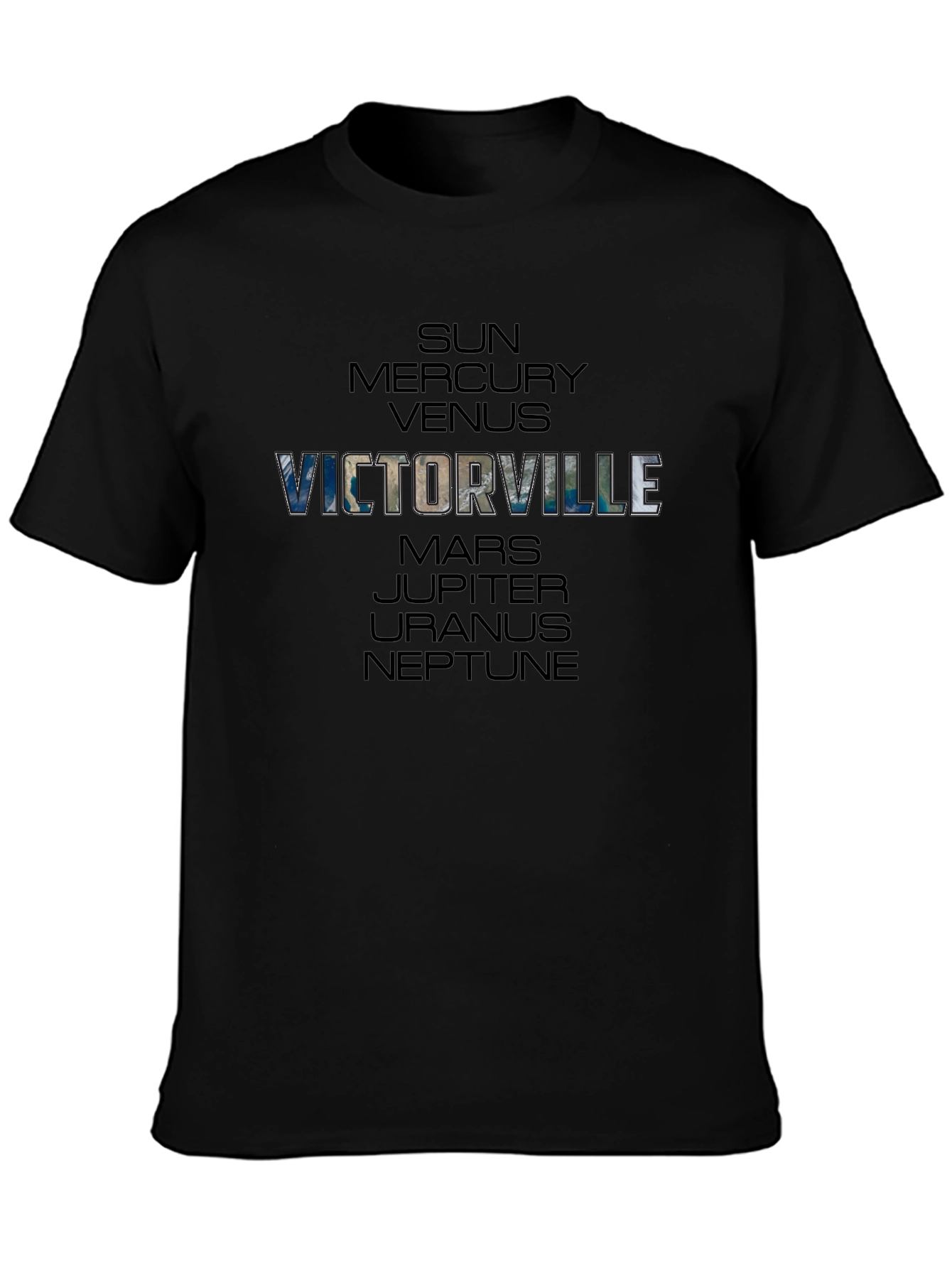 Victorville Planets T-Shirt - Black