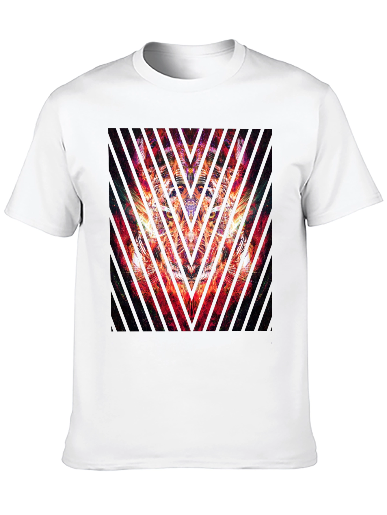 Abstract Graphic Print Black T-Shirt