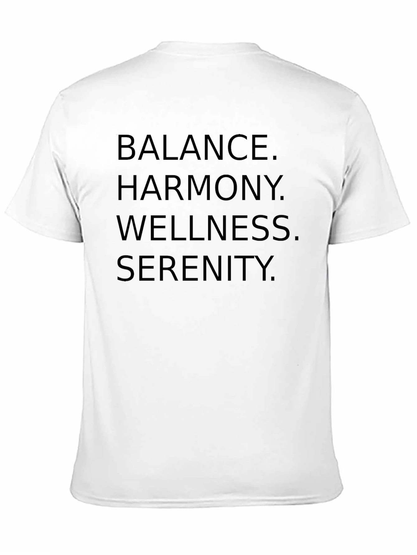 Balance Harmony Wellness Serenity Black Tee