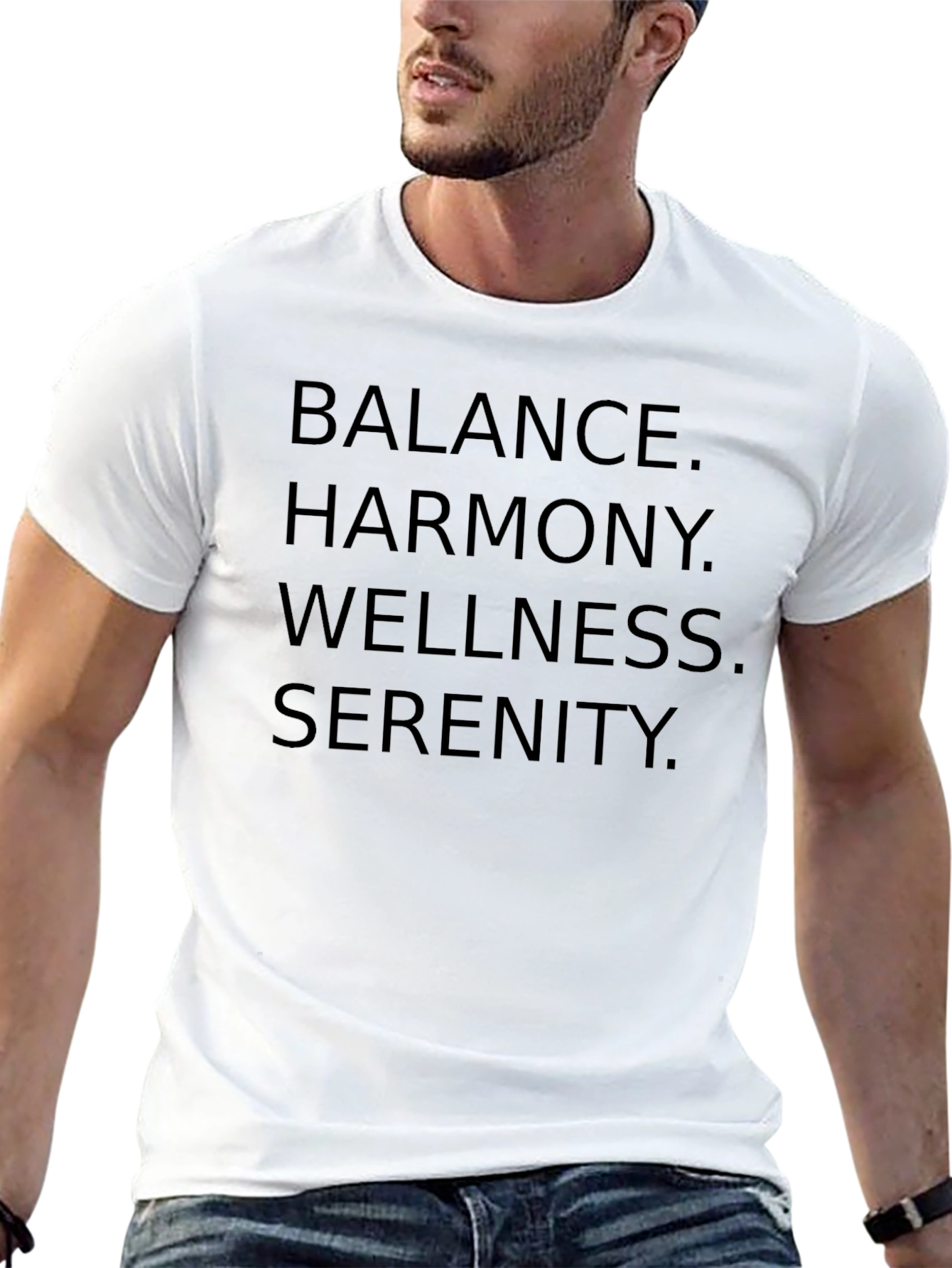 Balance Harmony Wellness Serenity Black Tee