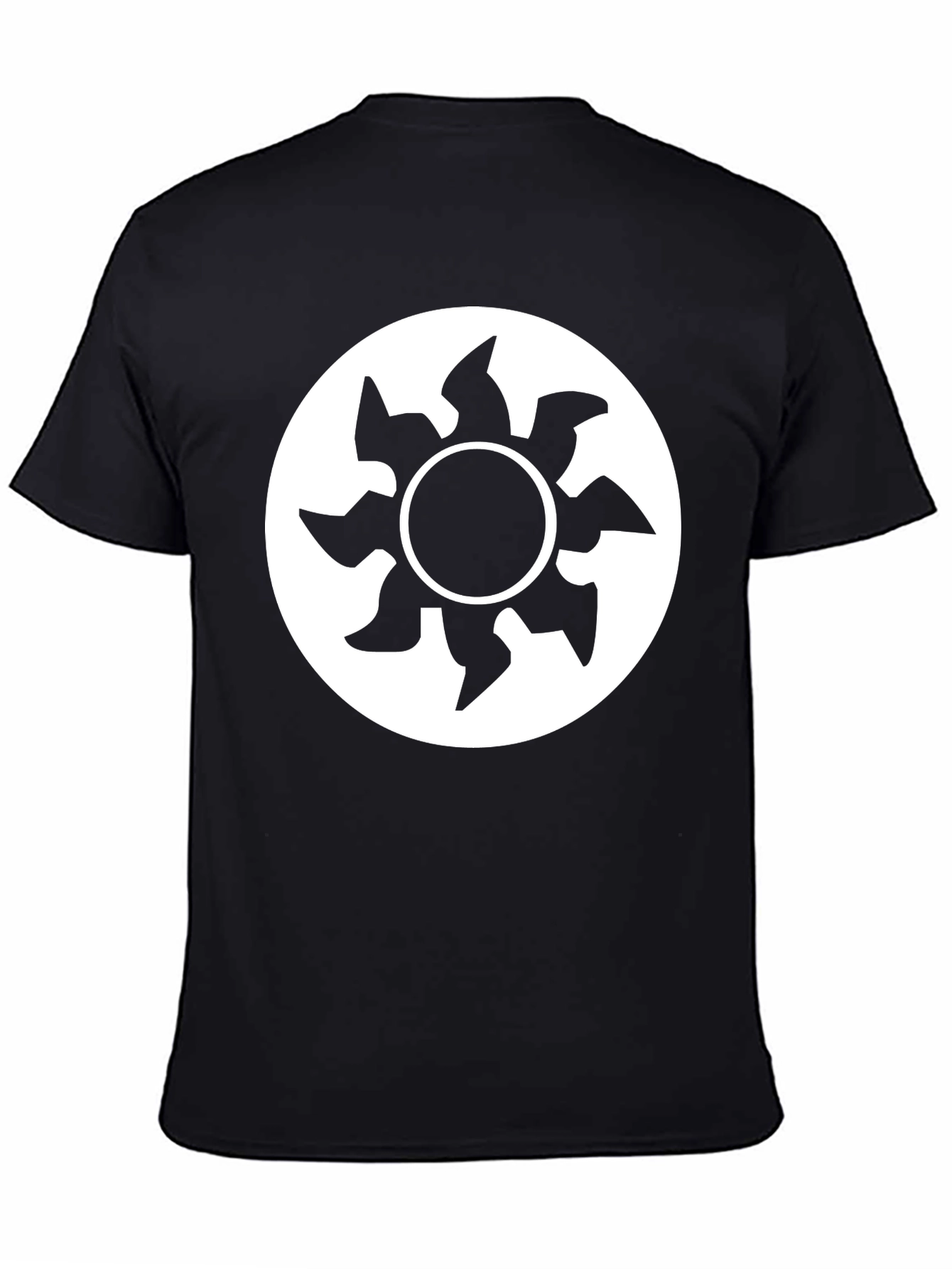 Black Graphic Tee - White Mana Symbol Shirt