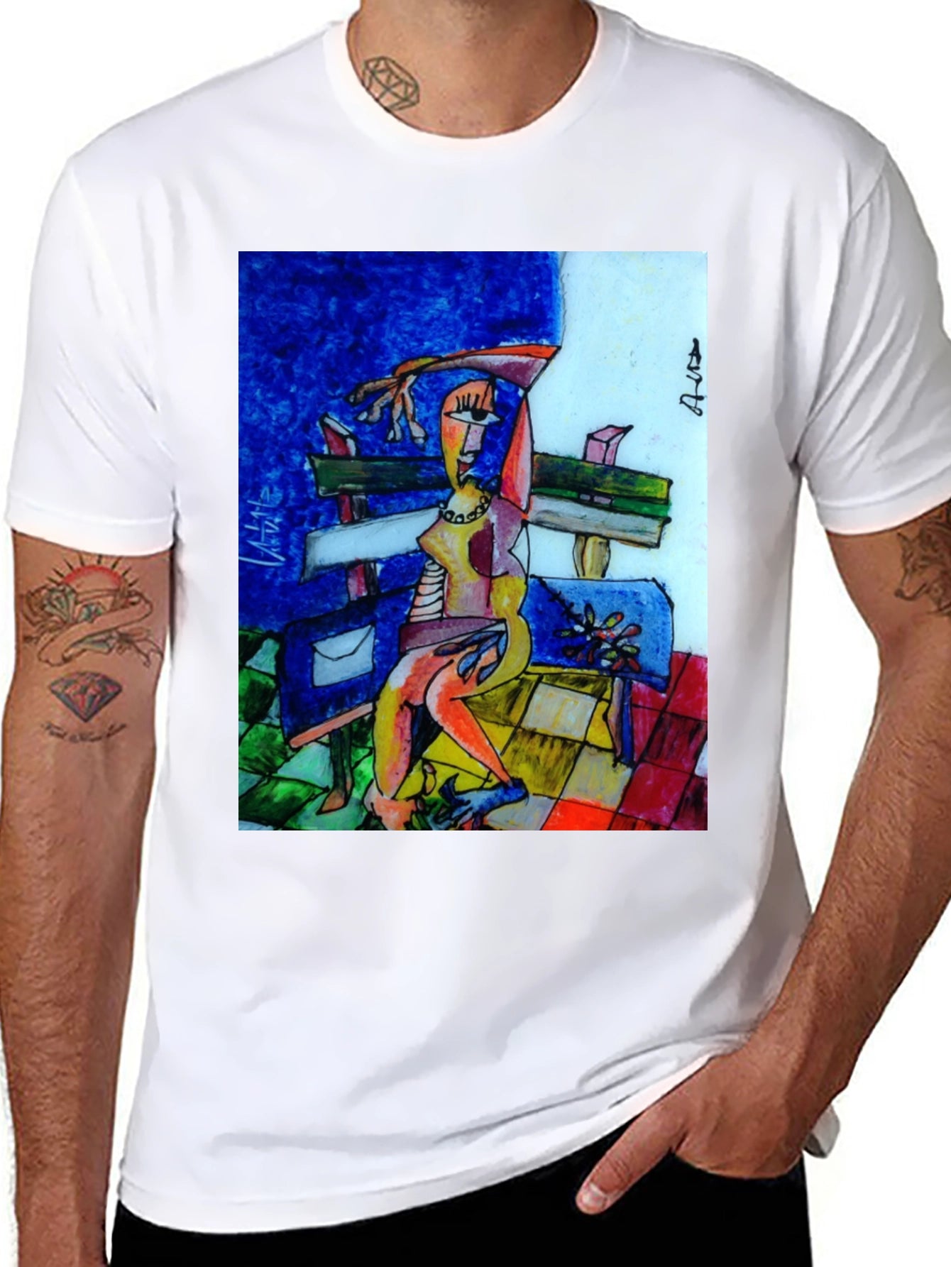 Abstract Art T-Shirt Unique Graphic Tee