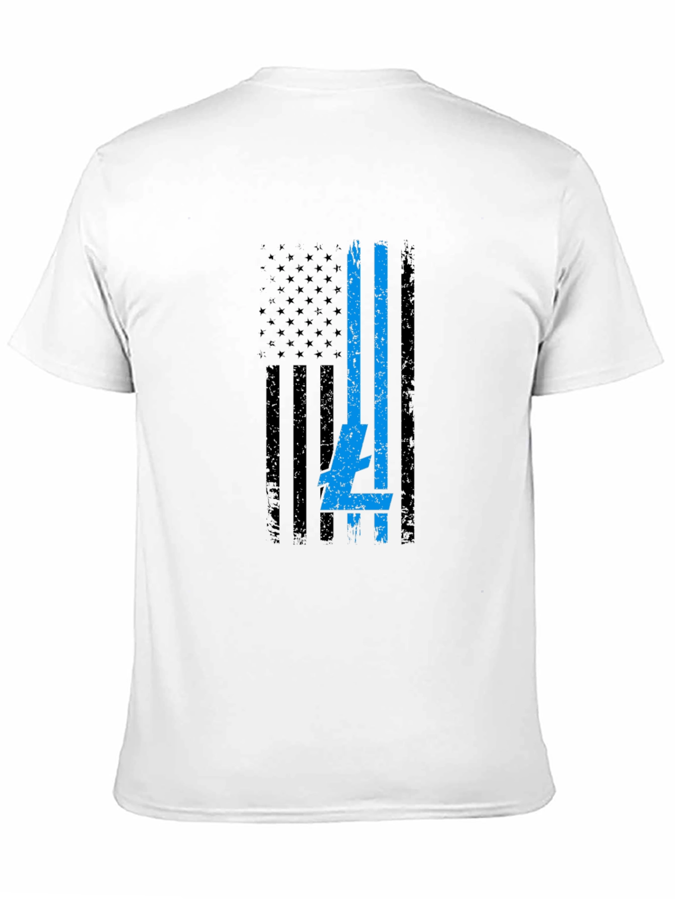 USA Flag Blue Line T-Shirt - Patriotic Support