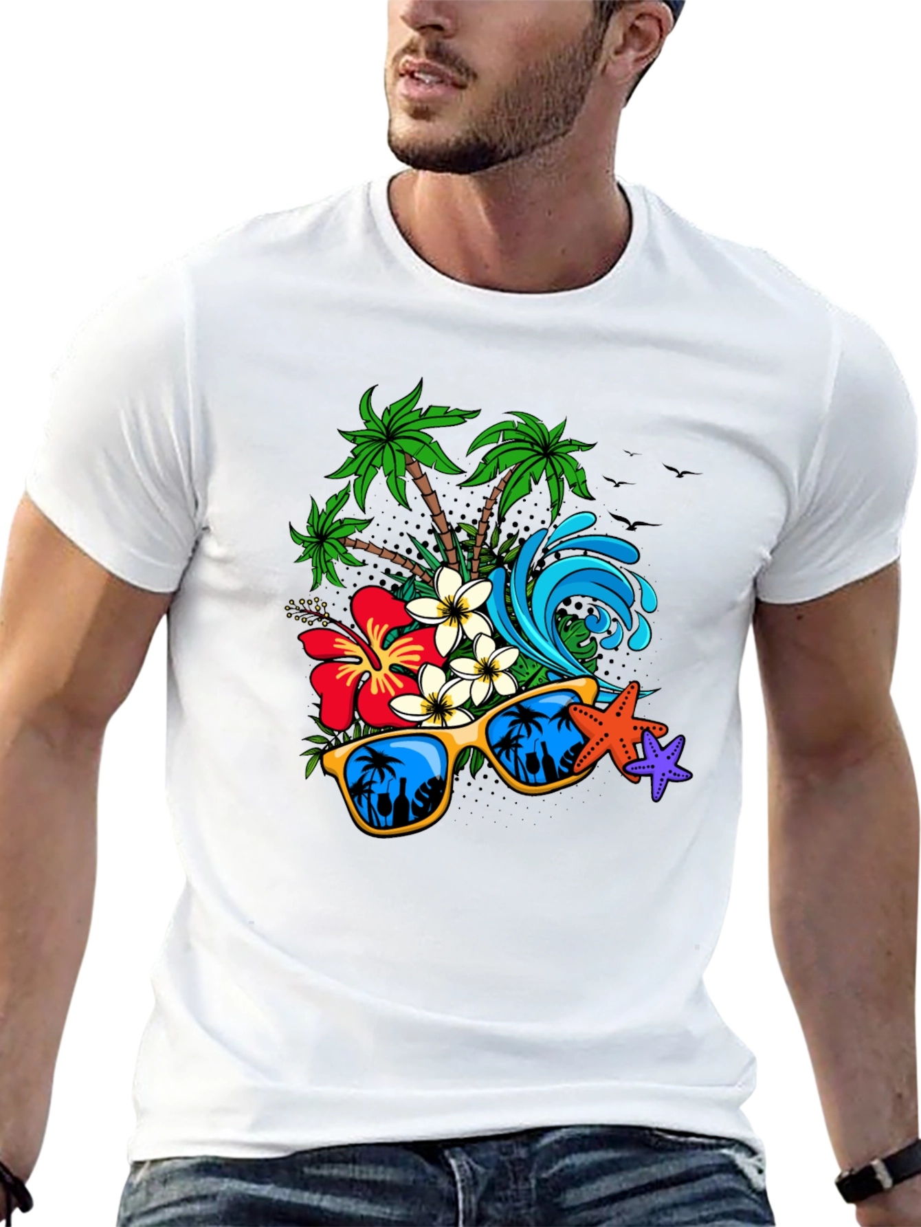Tropical Paradise Graphic T-Shirt