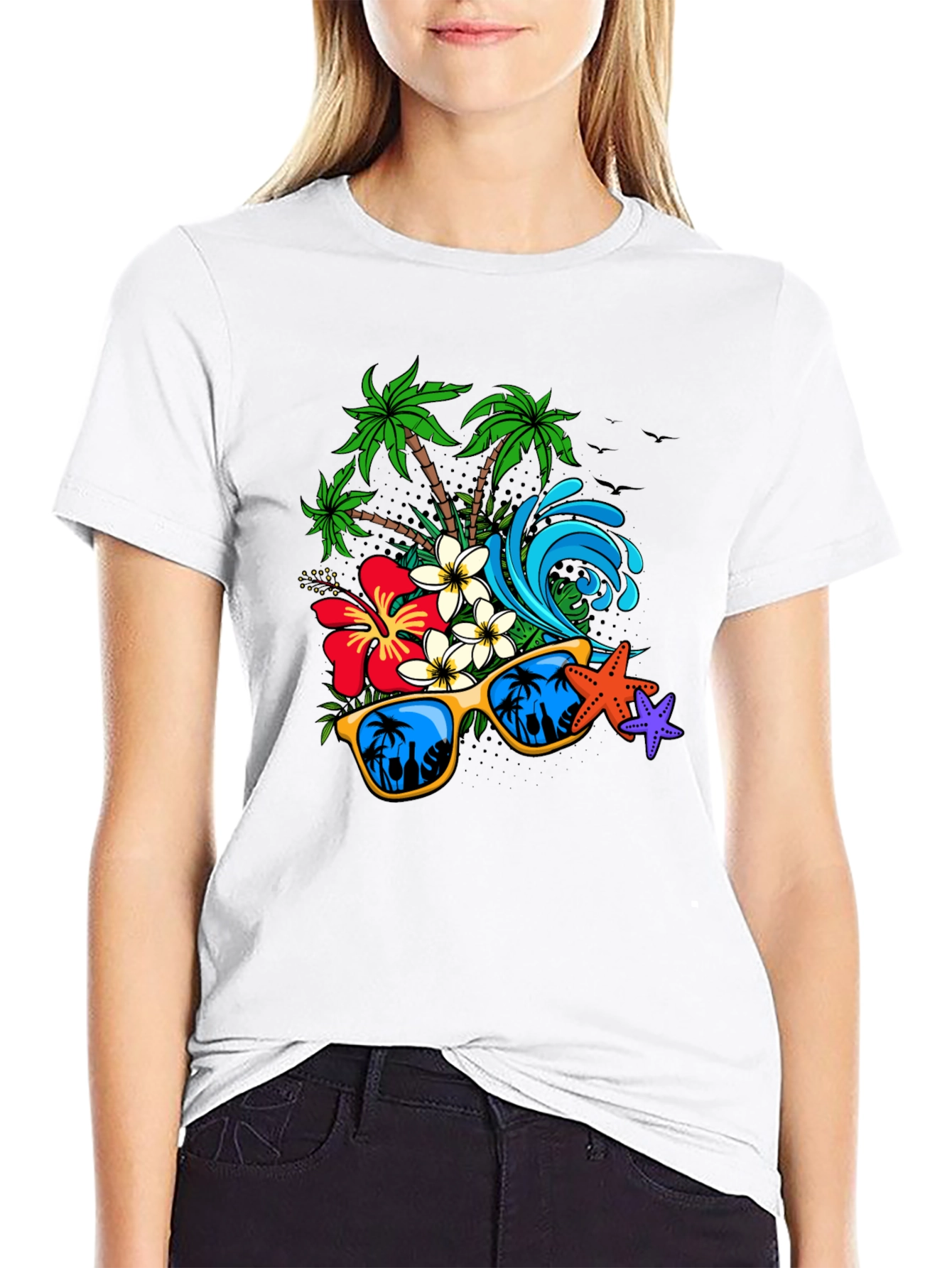 Tropical Paradise Graphic T-Shirt