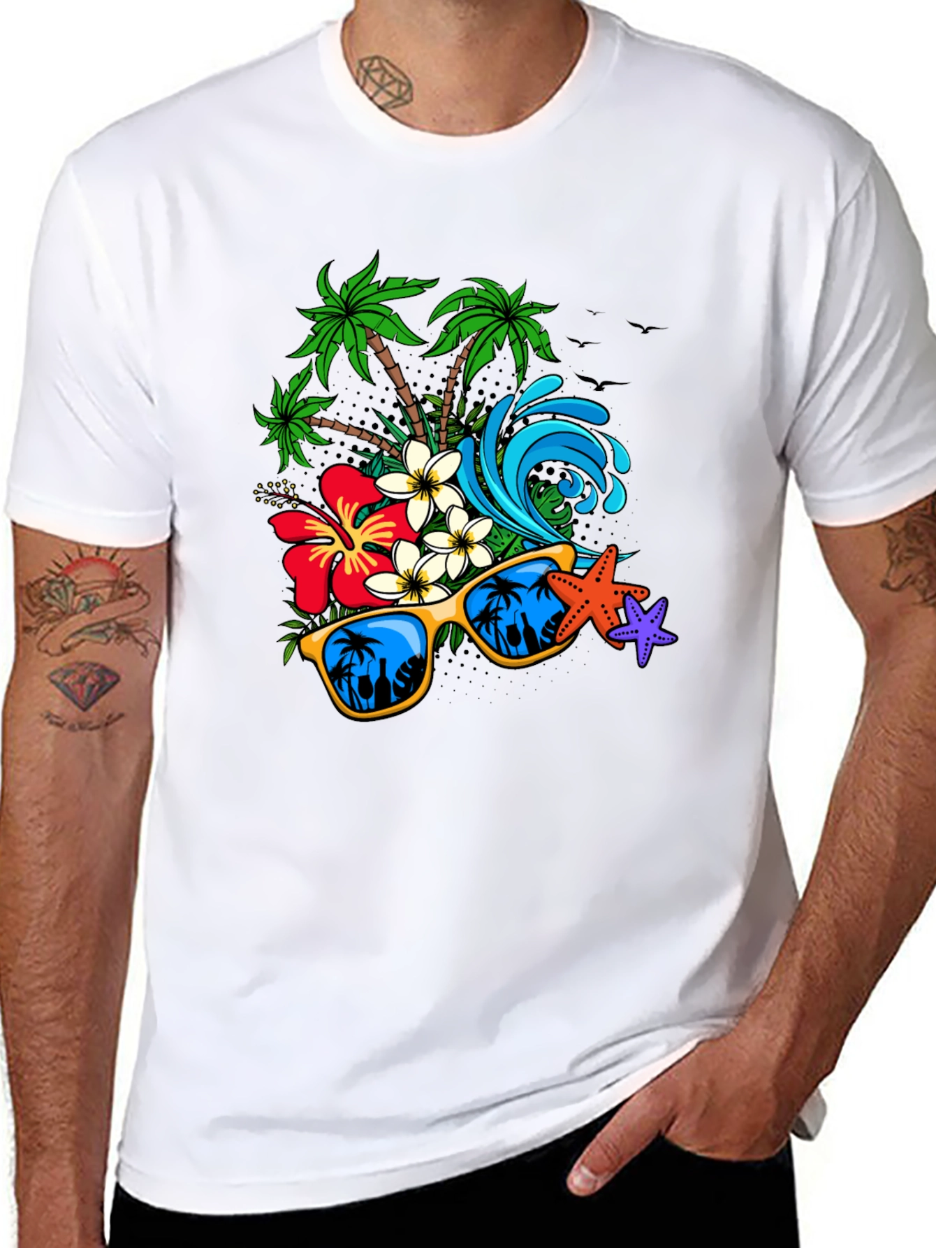 Tropical Paradise Graphic T-Shirt