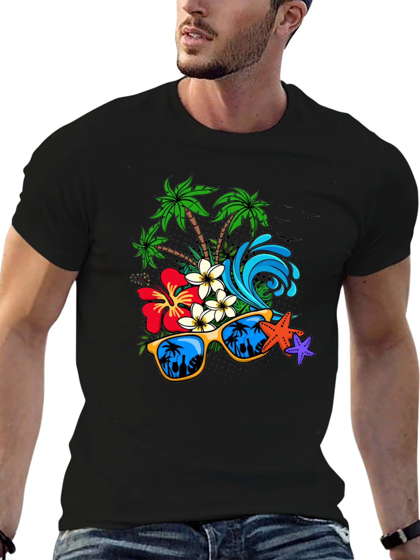 Tropical Paradise Graphic T-Shirt