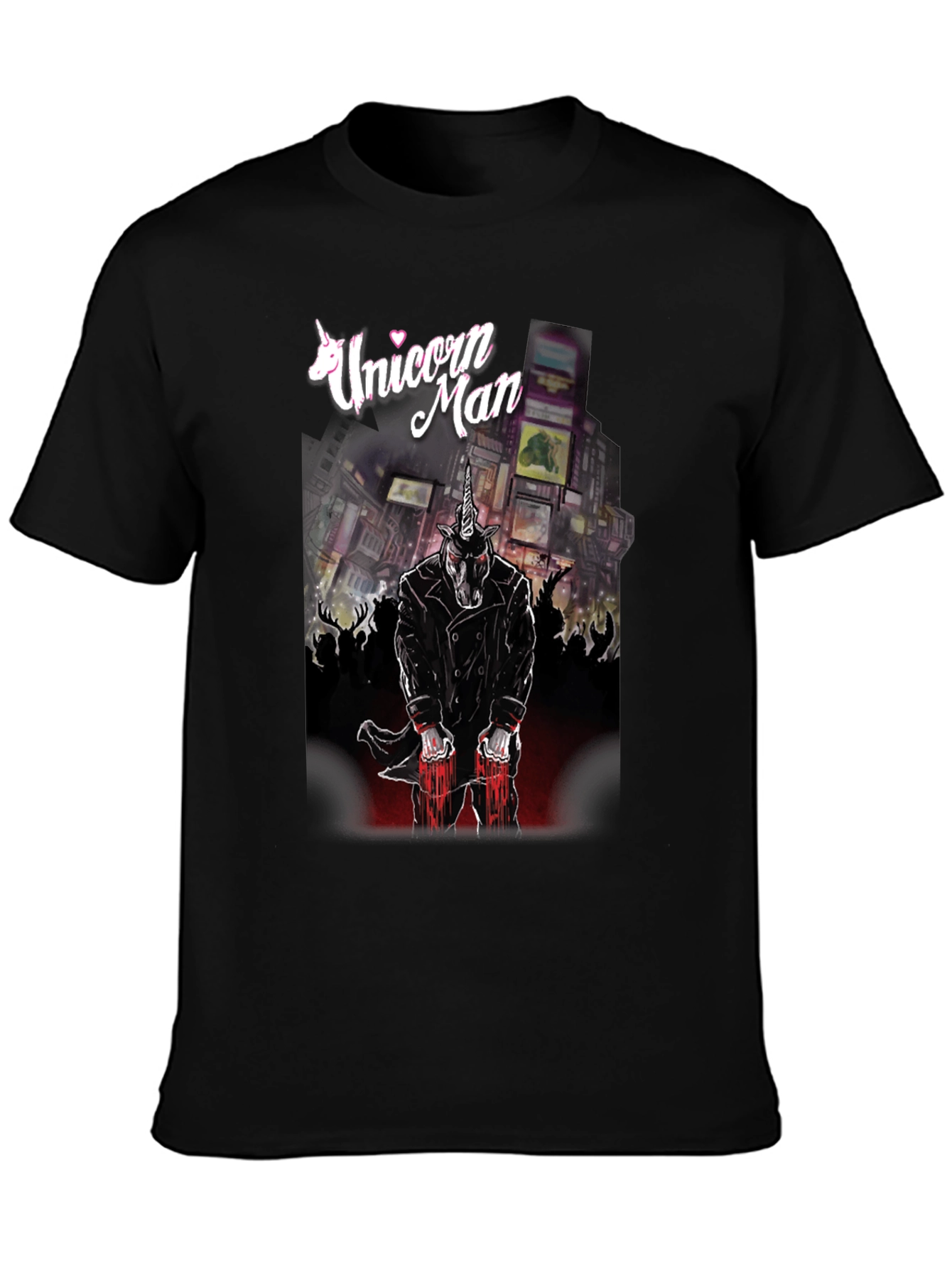 Unicorn Man Graphic T-Shirt - Black