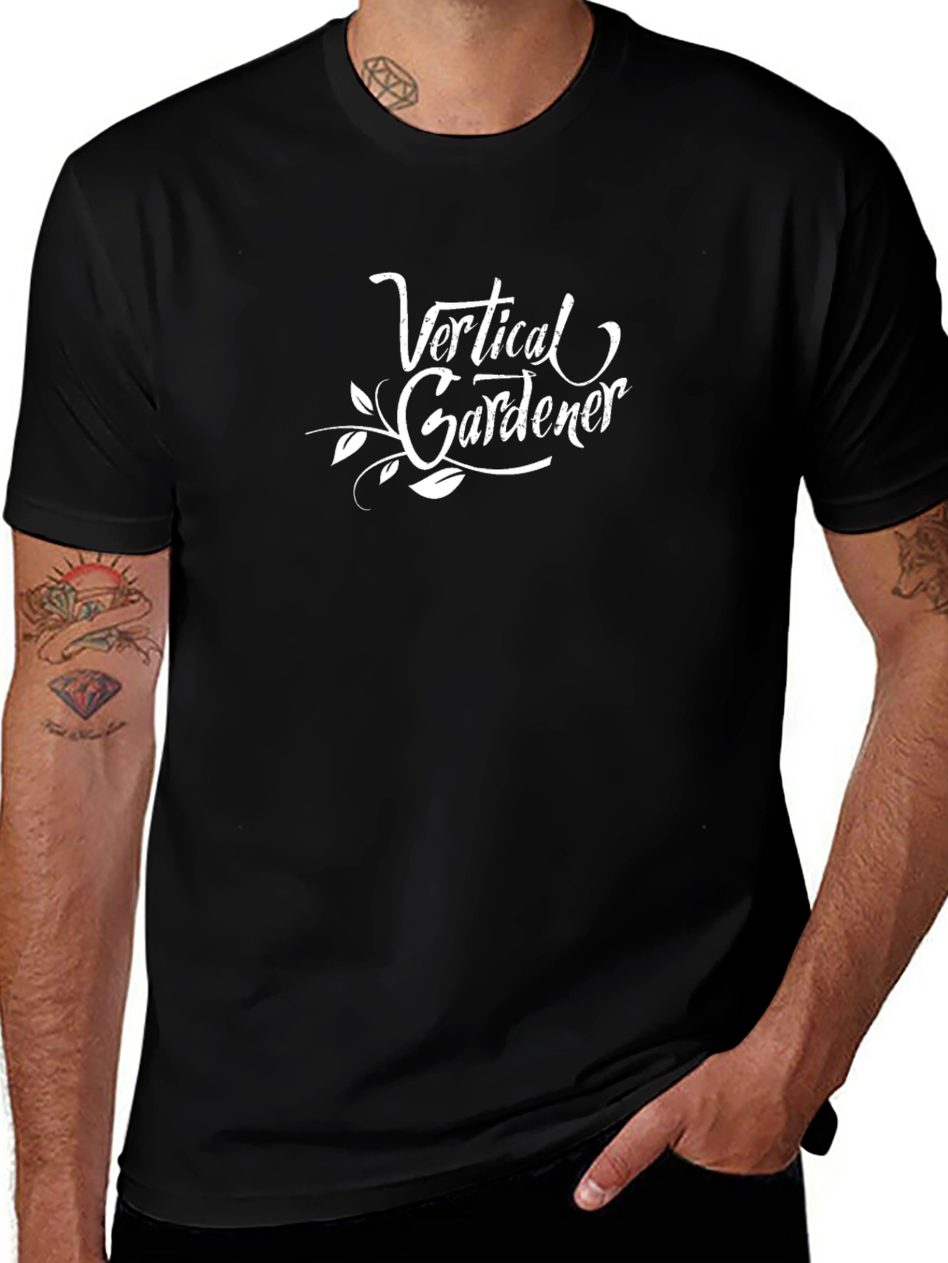 Vertical Gardener Black T-Shirt