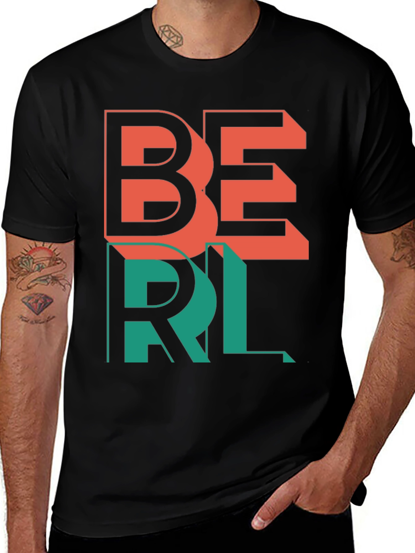 Trendy BERL Graphic Tee - Casual Streetwear