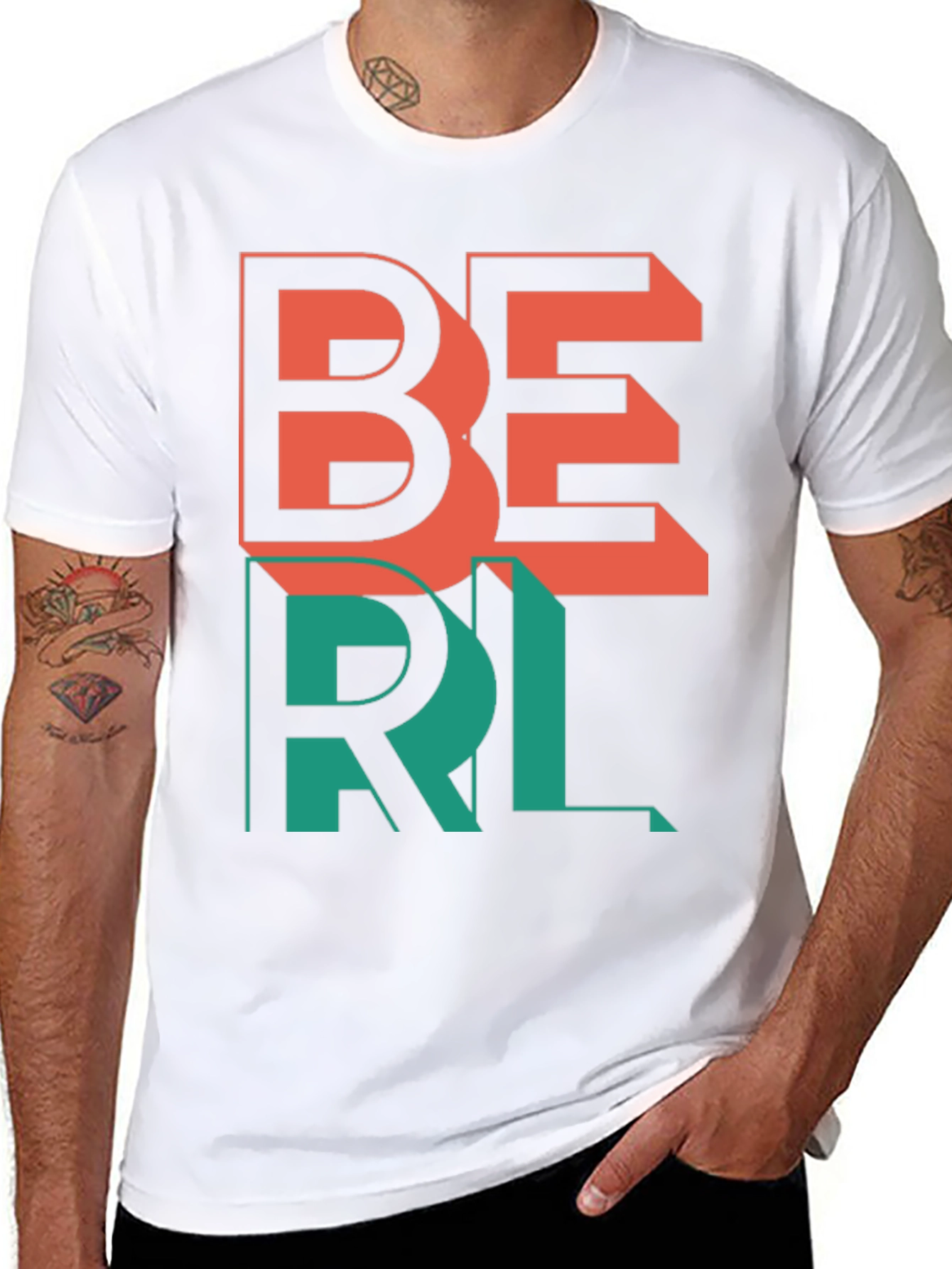 Trendy BERL Graphic Tee - Casual Streetwear