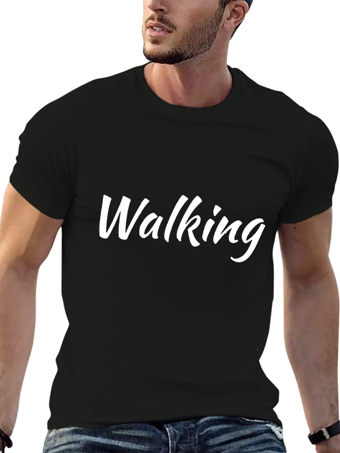 Walking Graphic Tee - Casual Comfort T-Shirt