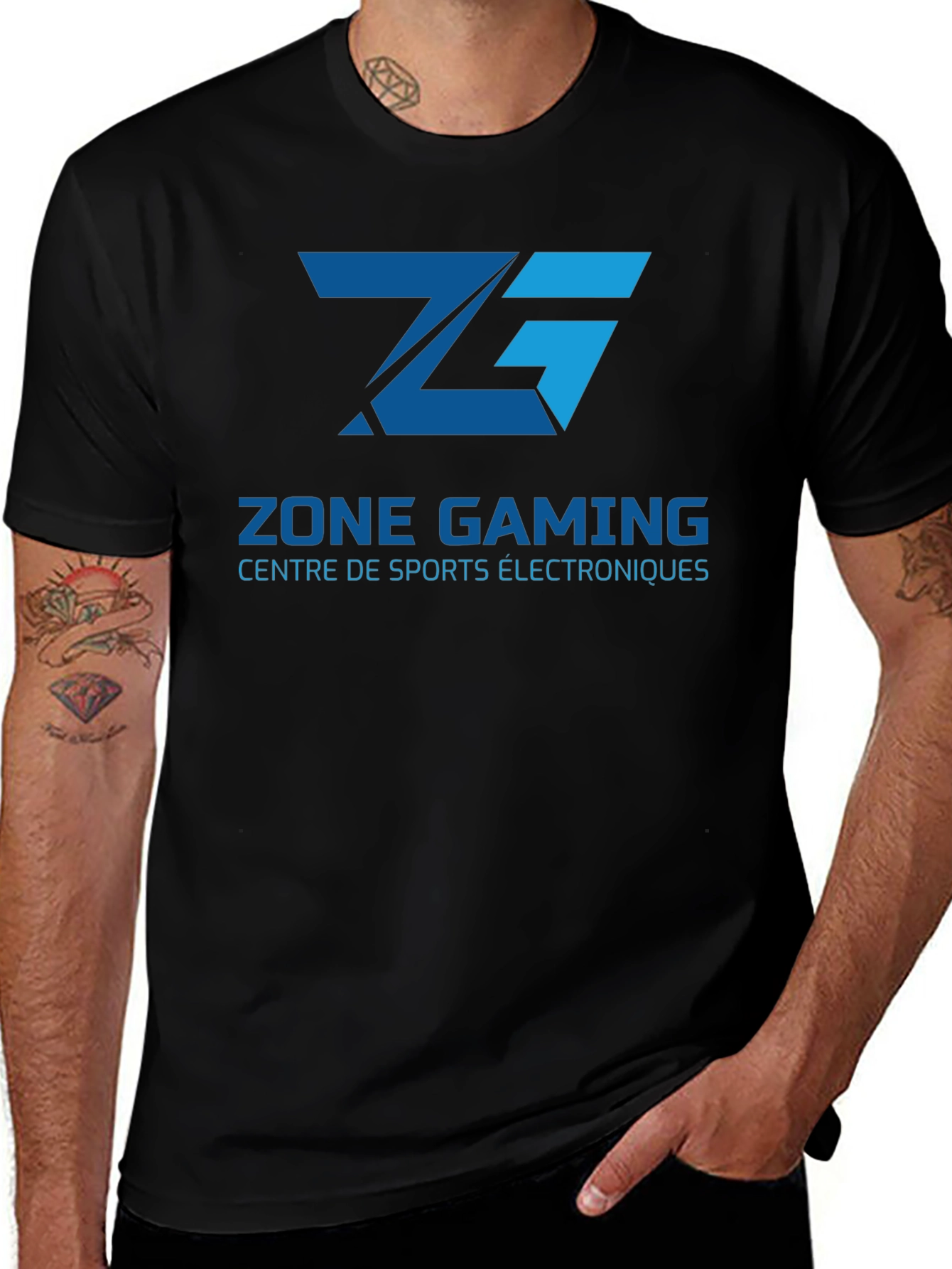Zone Gaming T-Shirt - Black Cotton Blend