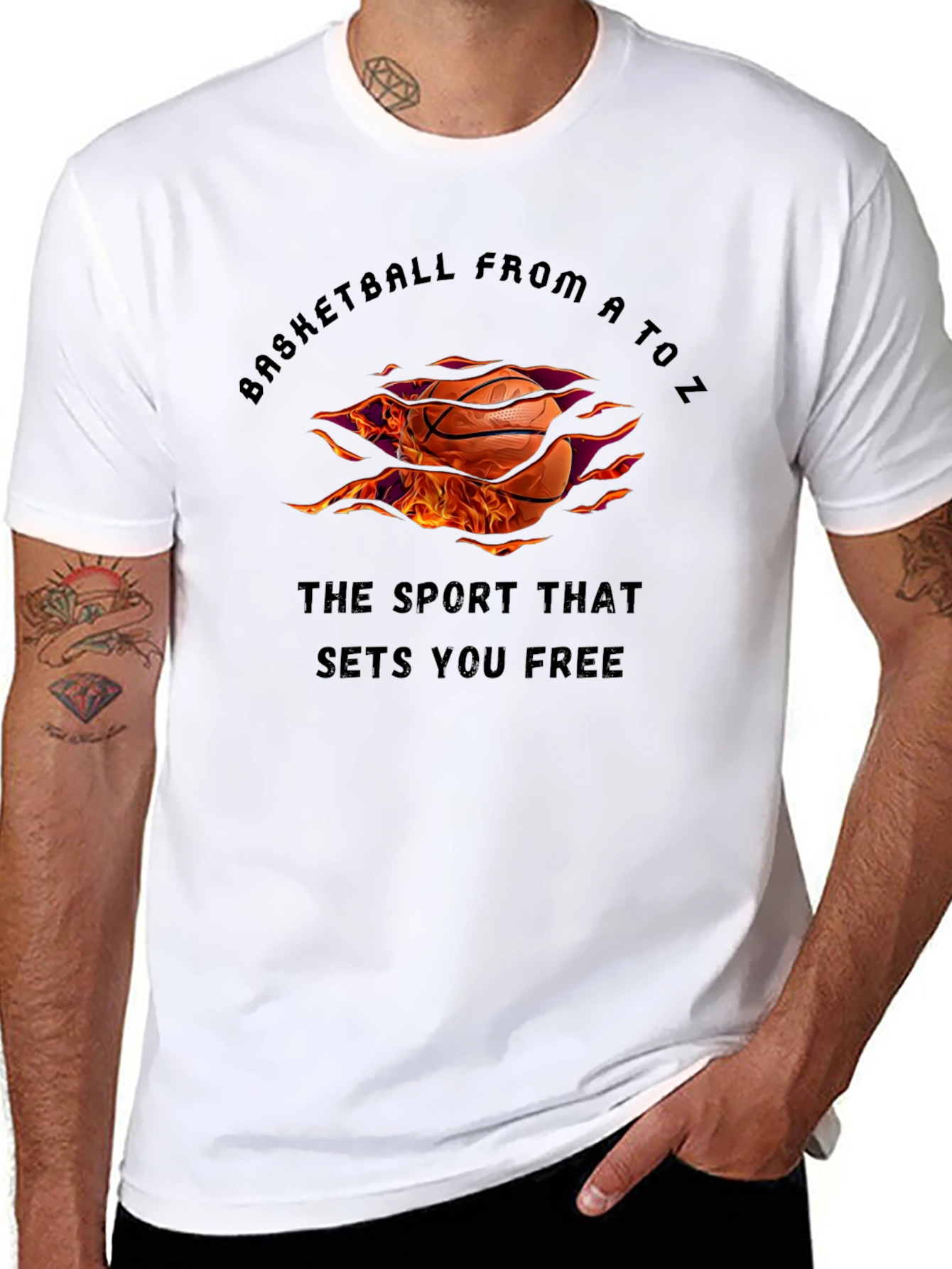 Basketball From A to Z Graphic T-Shirt