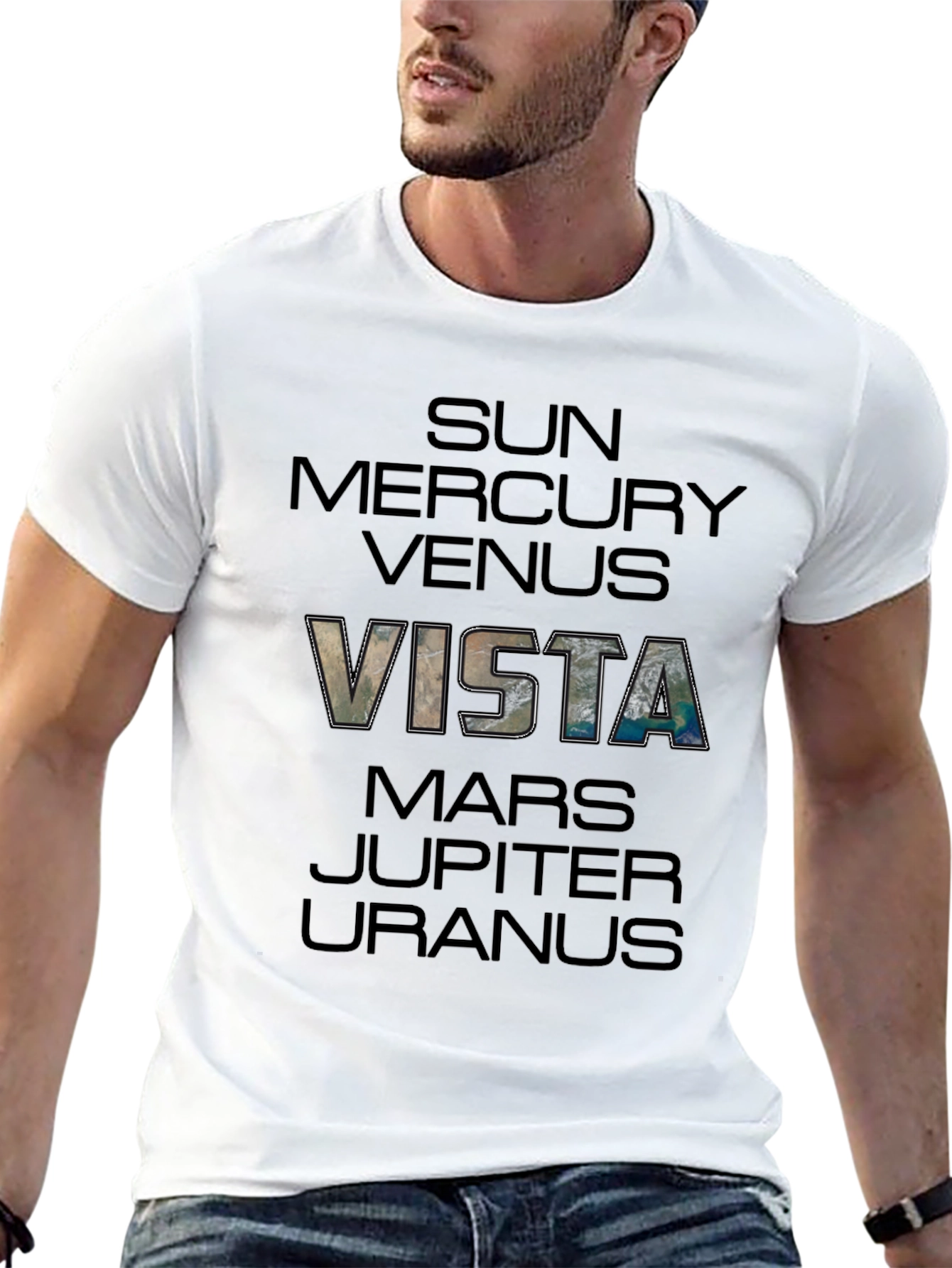 Vista Planets Graphic Print T-Shirt