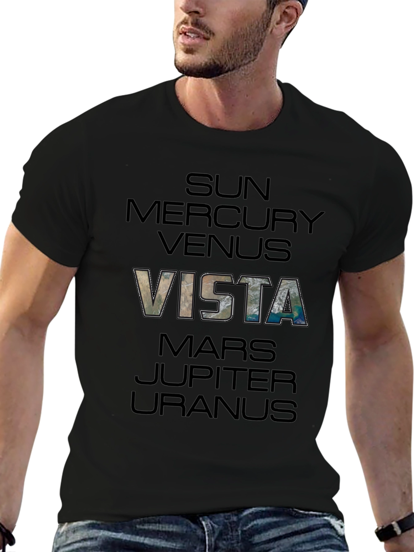 Vista Planets Graphic Print T-Shirt