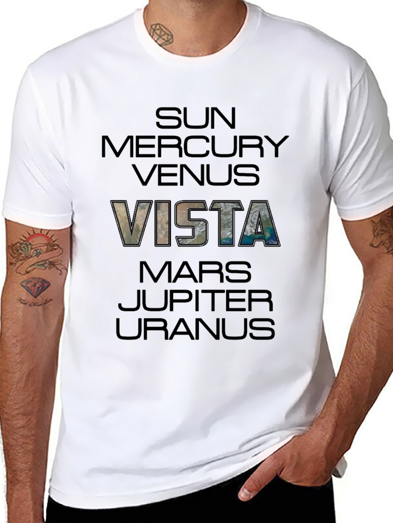 Vista Planets Graphic Print T-Shirt