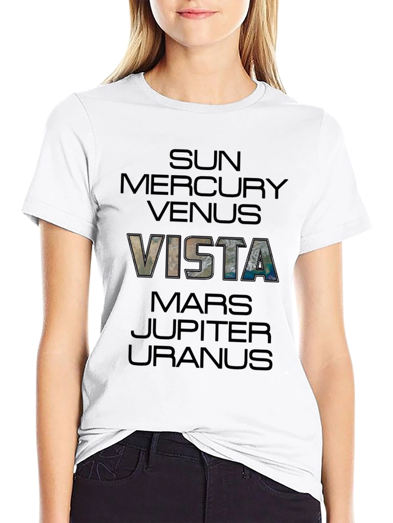 Vista Planets Graphic Print T-Shirt