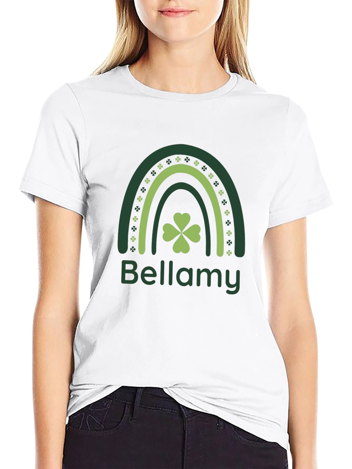 Bellamy St. Patricks Day Rainbow Clover T-Shirt