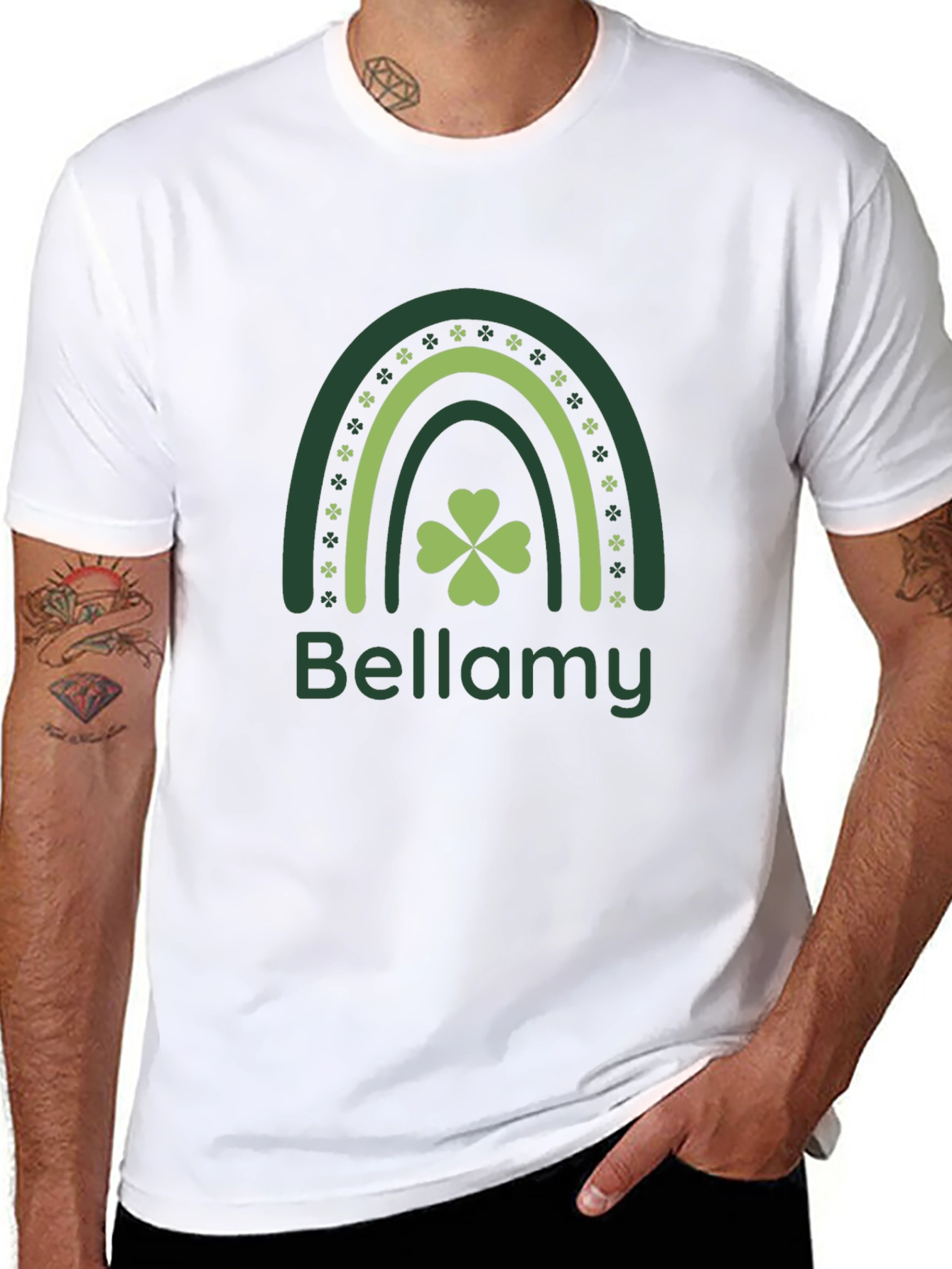 Bellamy St. Patricks Day Rainbow Clover T-Shirt