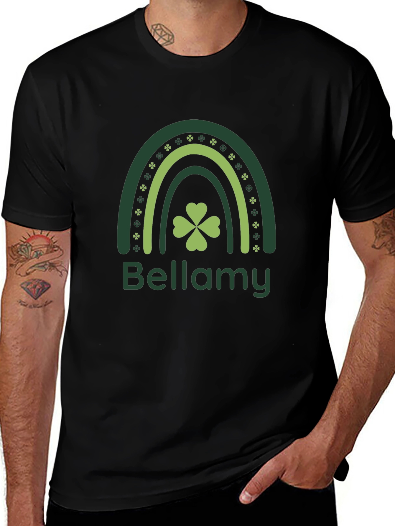 Bellamy St. Patricks Day Rainbow Clover T-Shirt