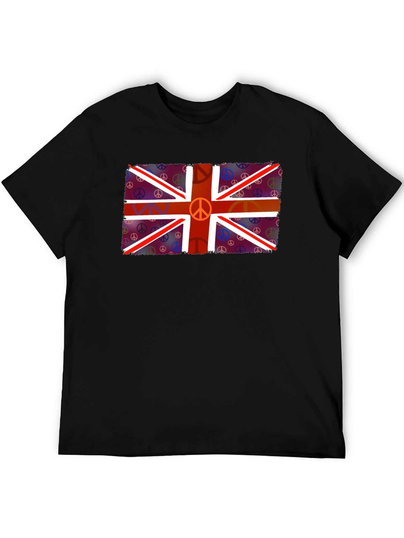 Union Jack Peace Sign T-Shirt - Retro British Style