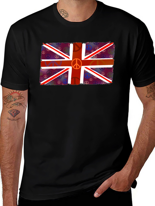 Union Jack Peace Sign T-Shirt - Retro British Style
