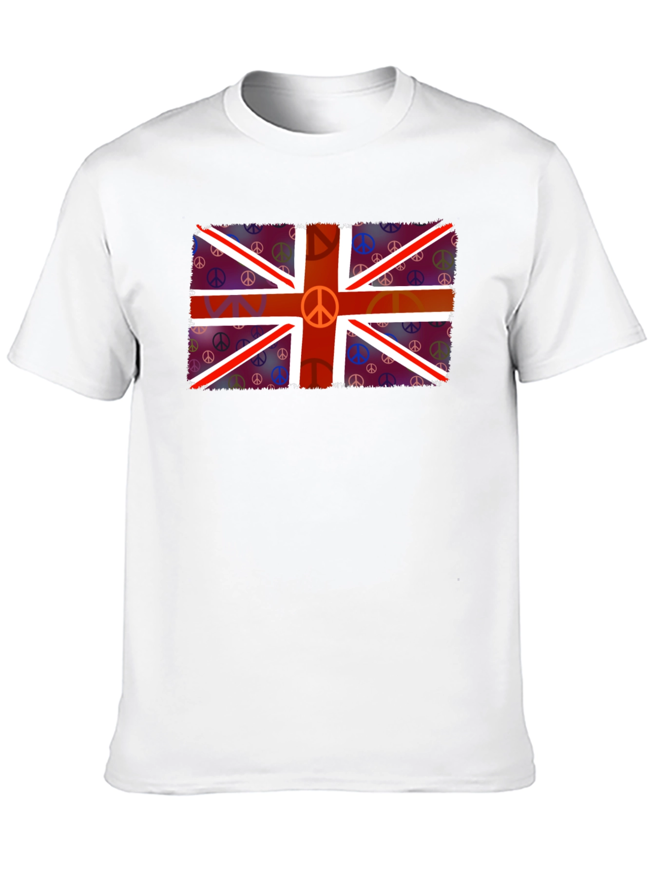 Union Jack Peace Sign T-Shirt - Retro British Style