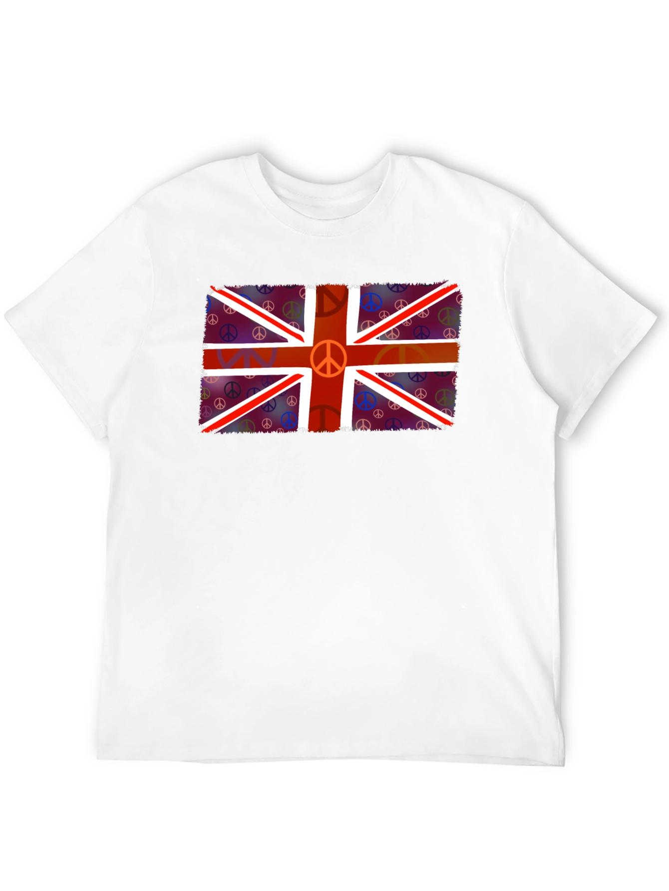 Union Jack Peace Sign T-Shirt - Retro British Style
