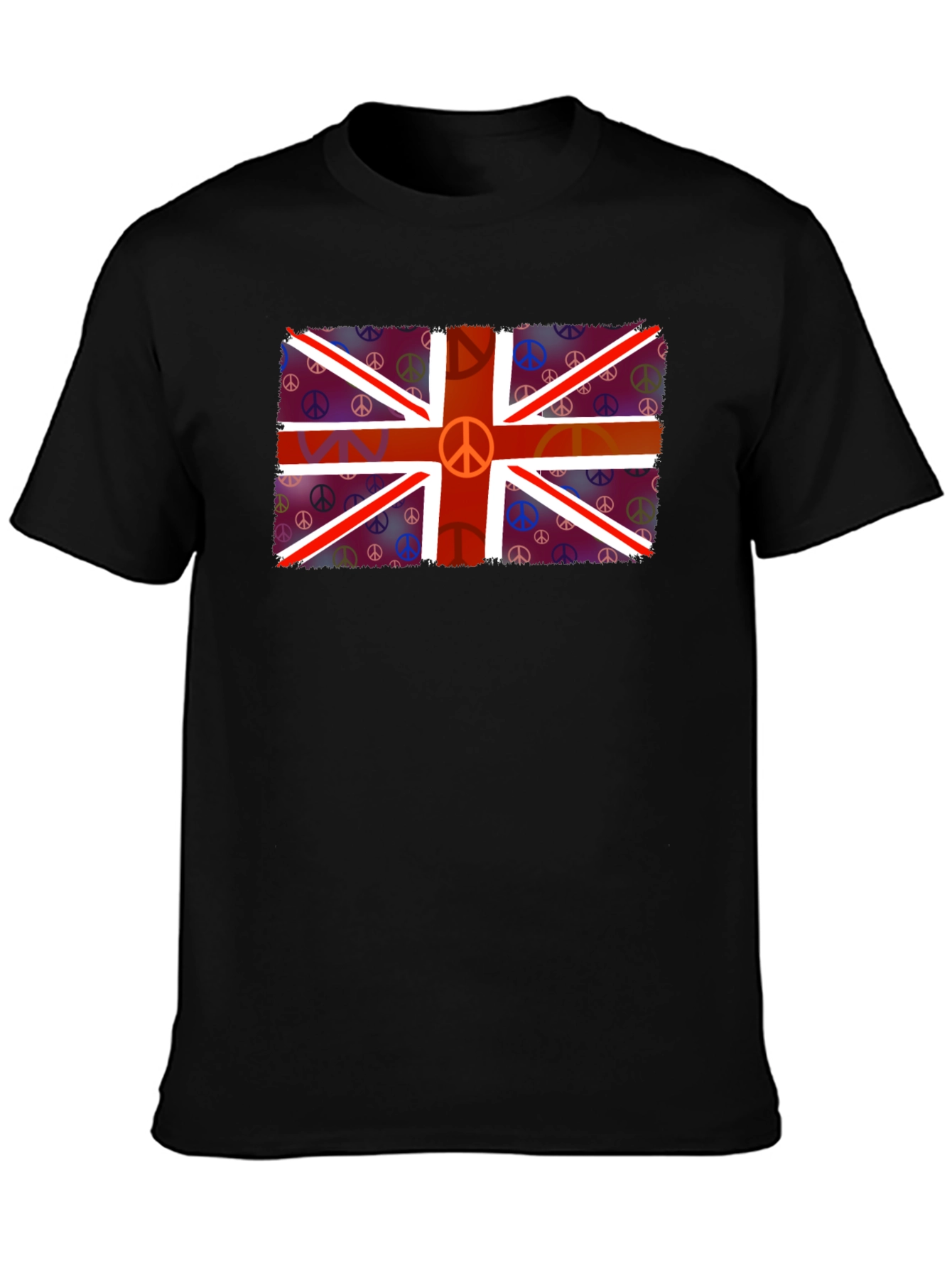 Union Jack Peace Sign T-Shirt - Retro British Style