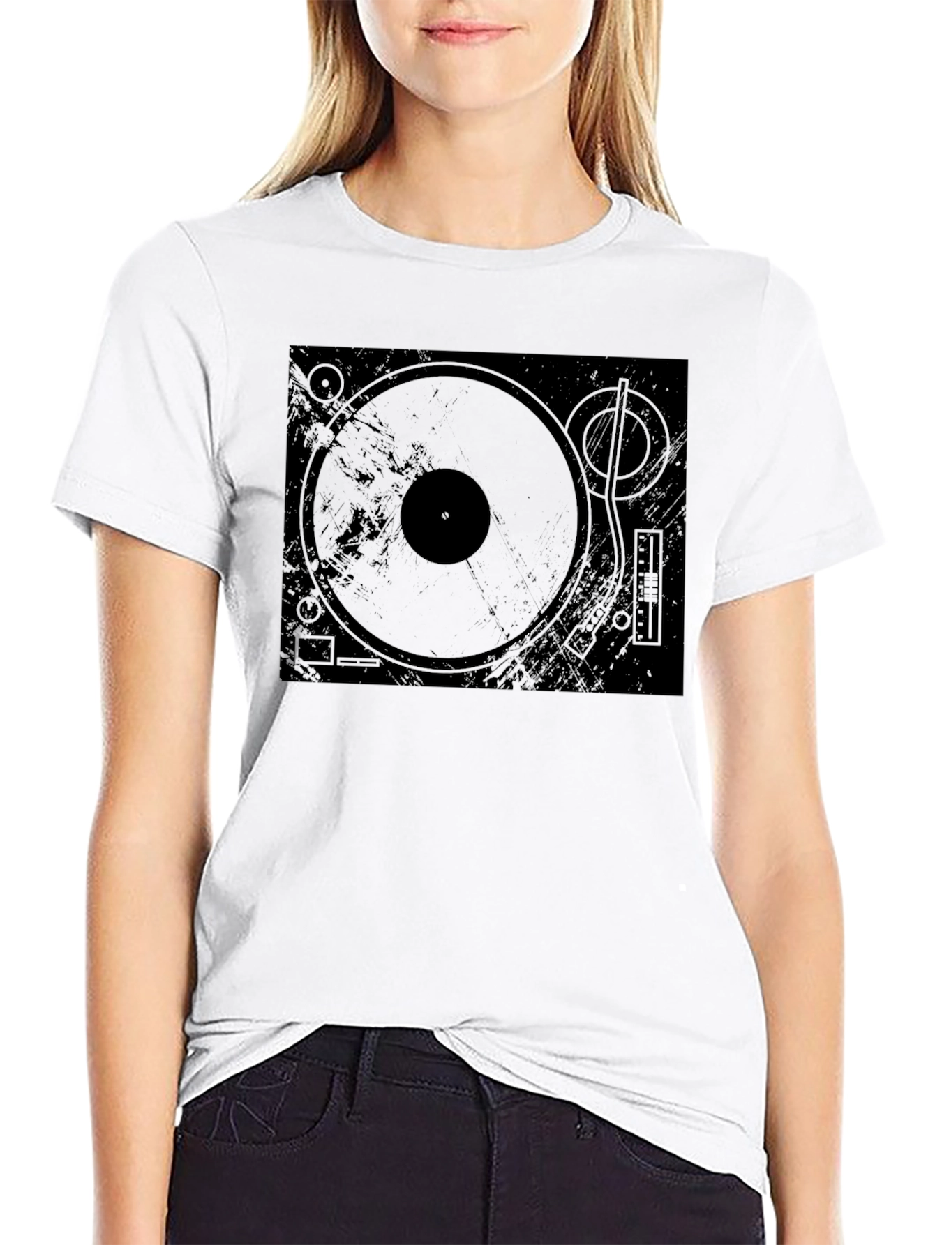 Turntable Graphic Black T-Shirt