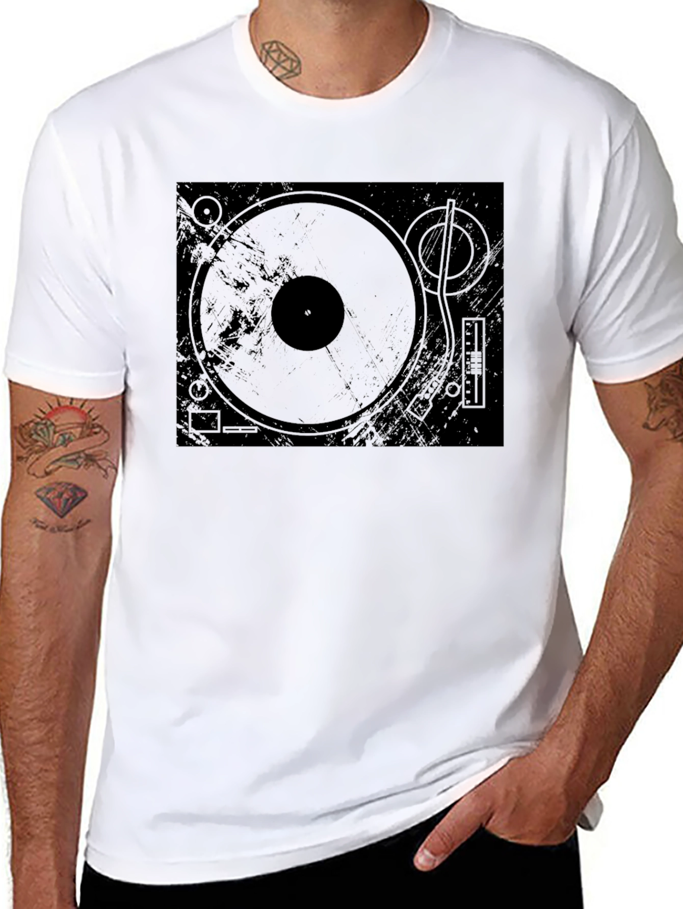 Turntable Graphic Black T-Shirt