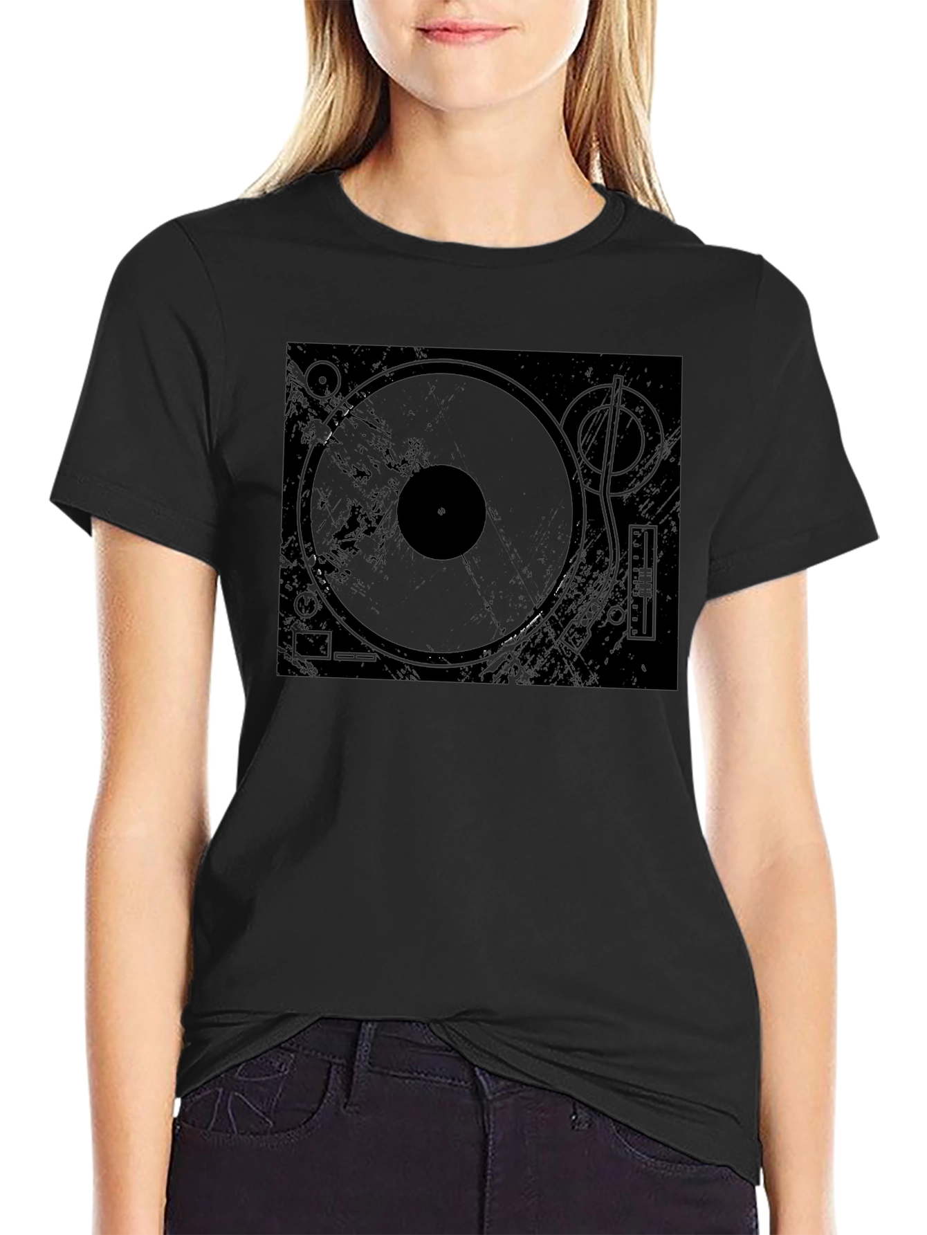 Turntable Graphic Black T-Shirt