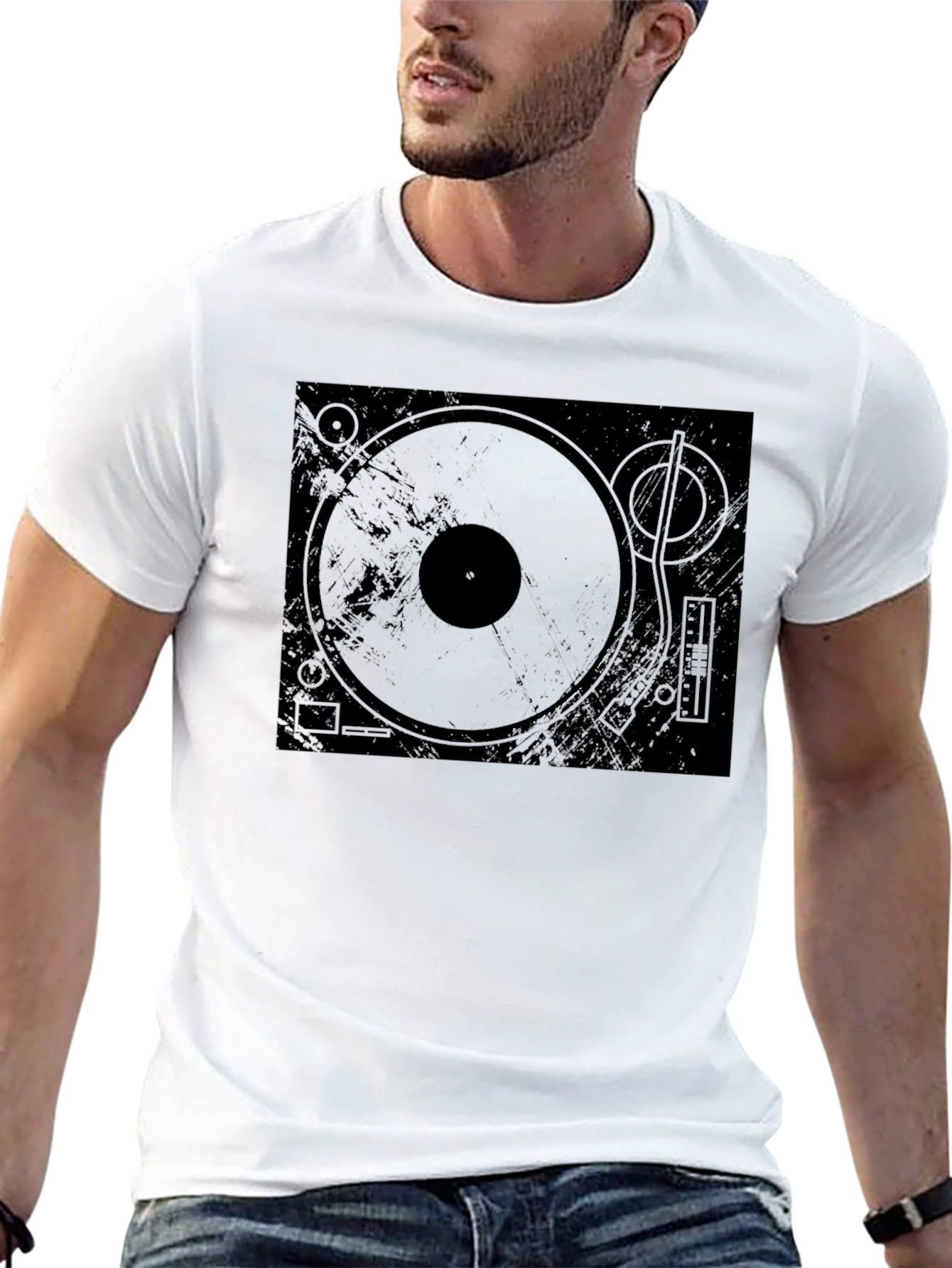 Turntable Graphic Black T-Shirt
