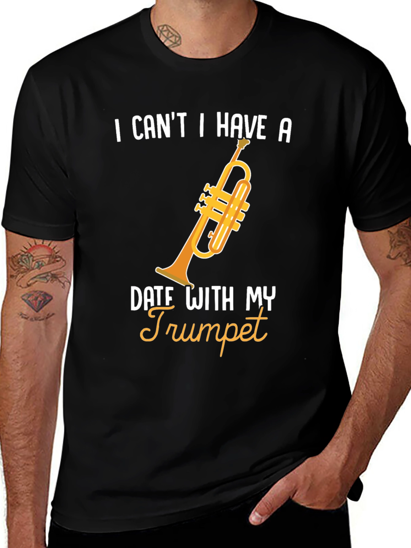 Trumpet Date T-Shirt - Musician Humor Tee