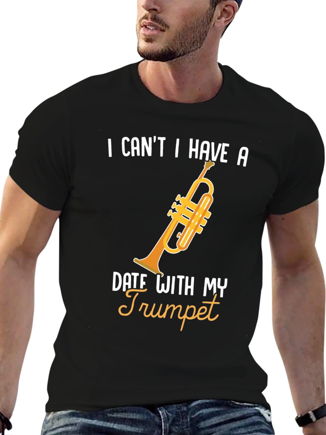 Trumpet Date T-Shirt - Musician Humor Tee