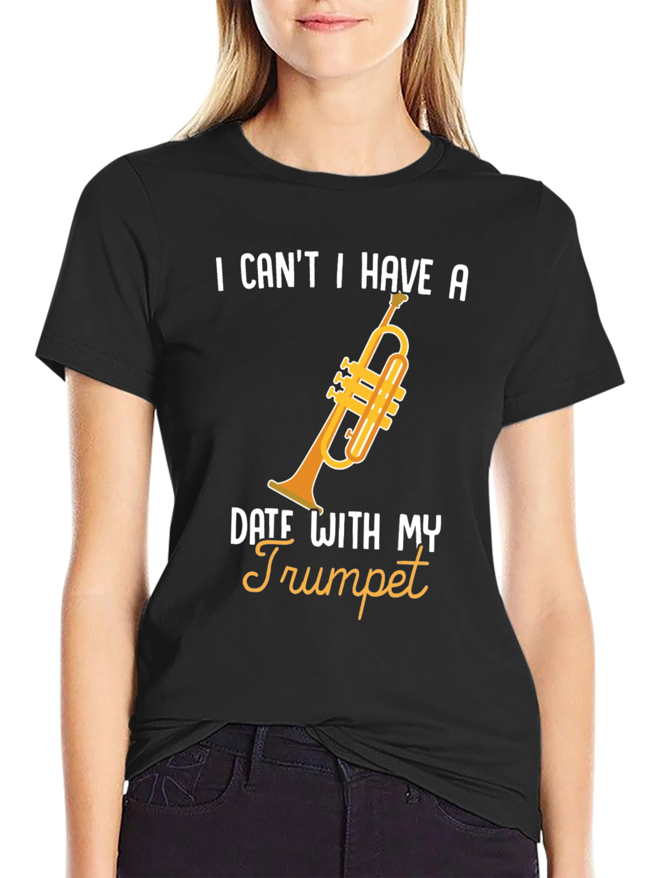 Trumpet Date T-Shirt - Musician Humor Tee