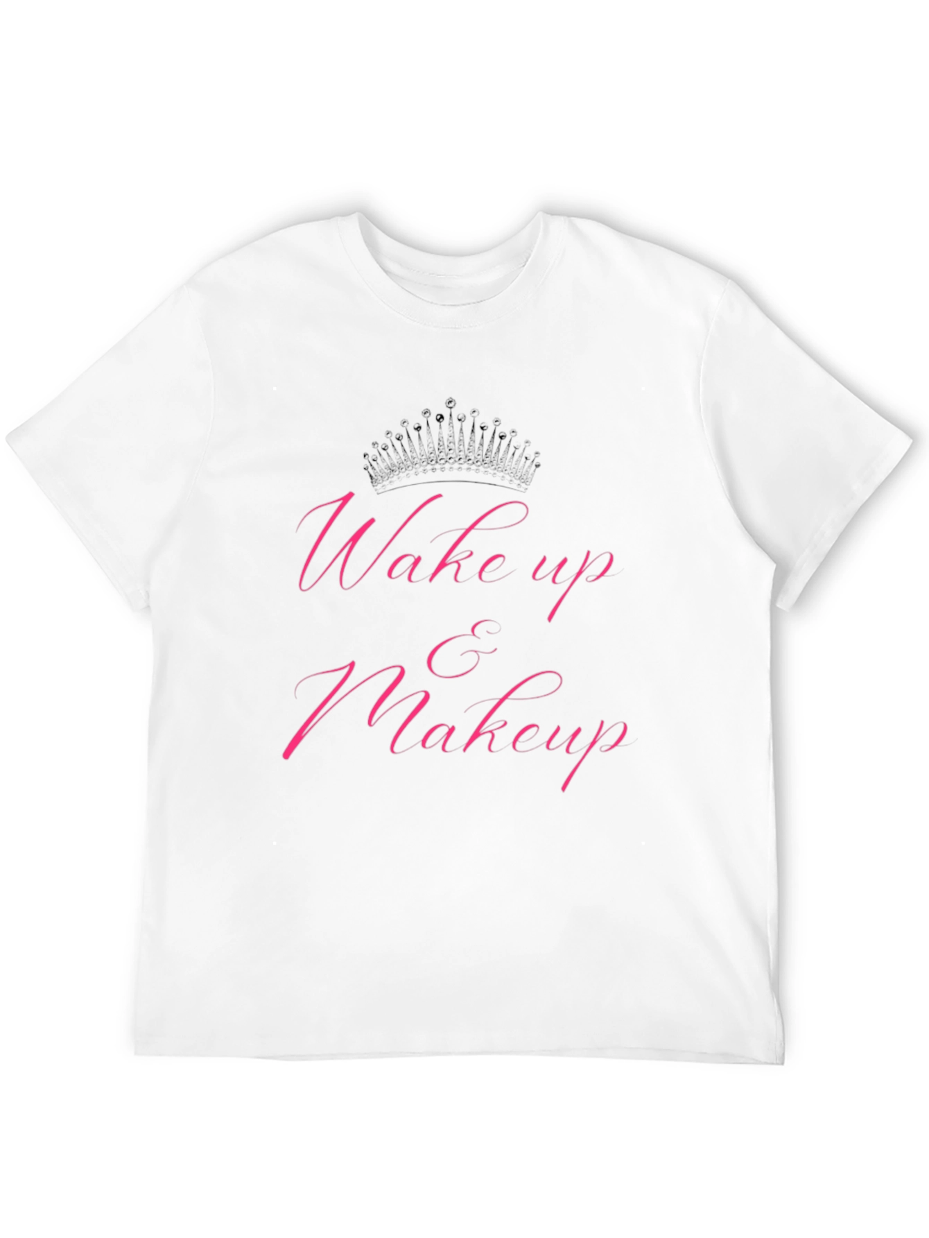 Wake Up & Makeup Graphic Tee - Black