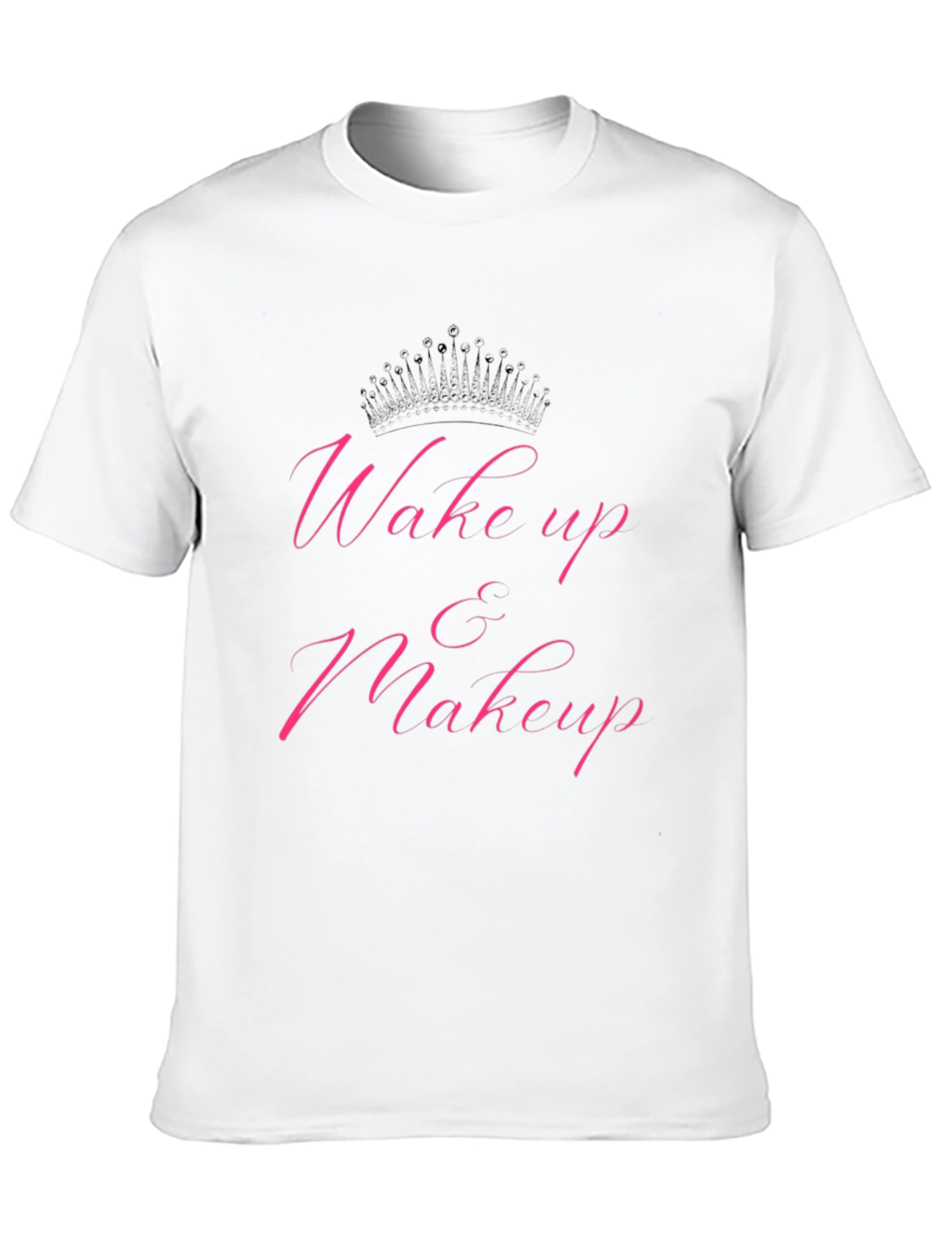 Wake Up & Makeup Graphic Tee - Black