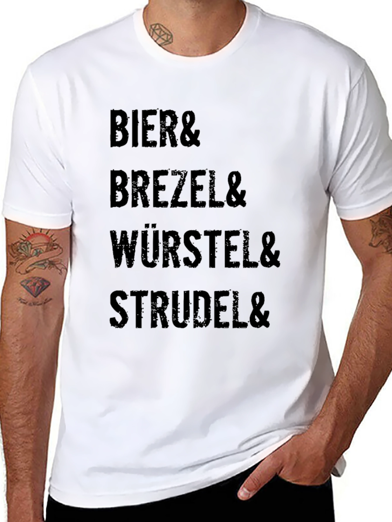 Bier Brezel Wurstel Strudel T-Shirt - Bavarian Foodie