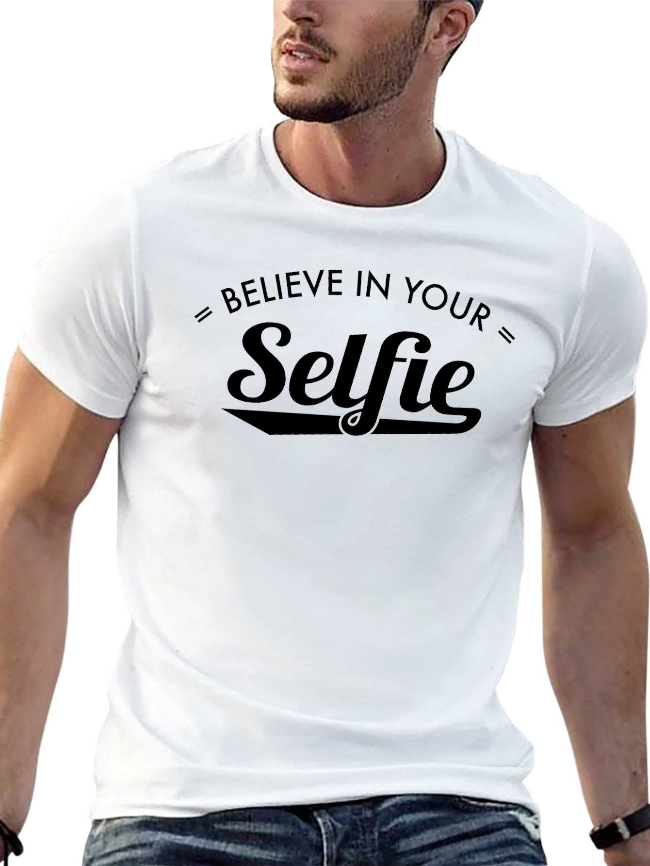 Believe in Your Selfie Black T-Shirt