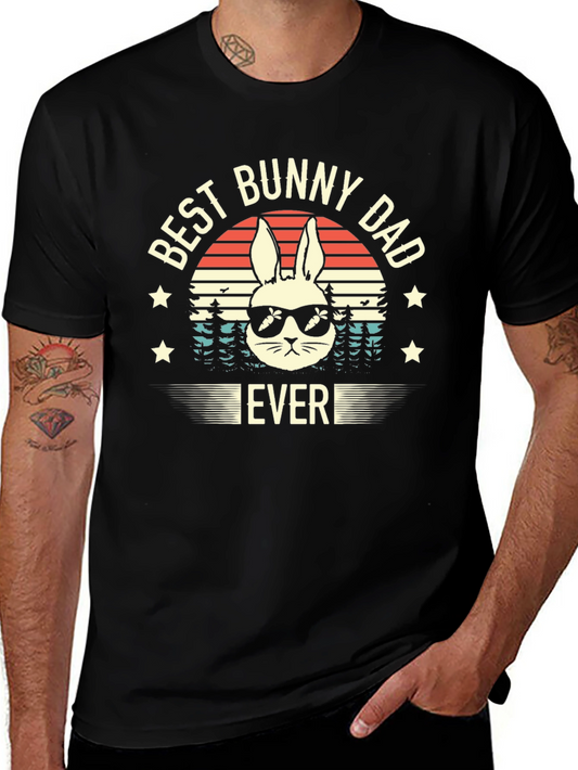 Best Bunny Dad Ever Graphic T-Shirt