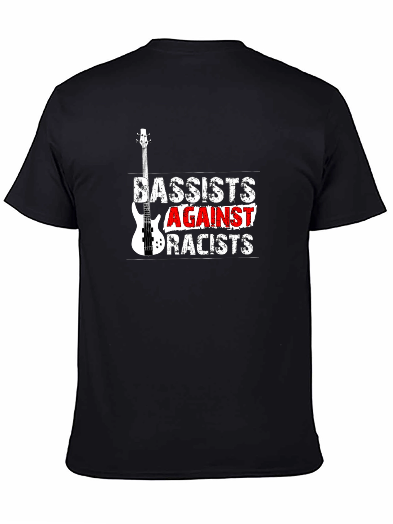 Bassists Against Racists Black T-Shirt