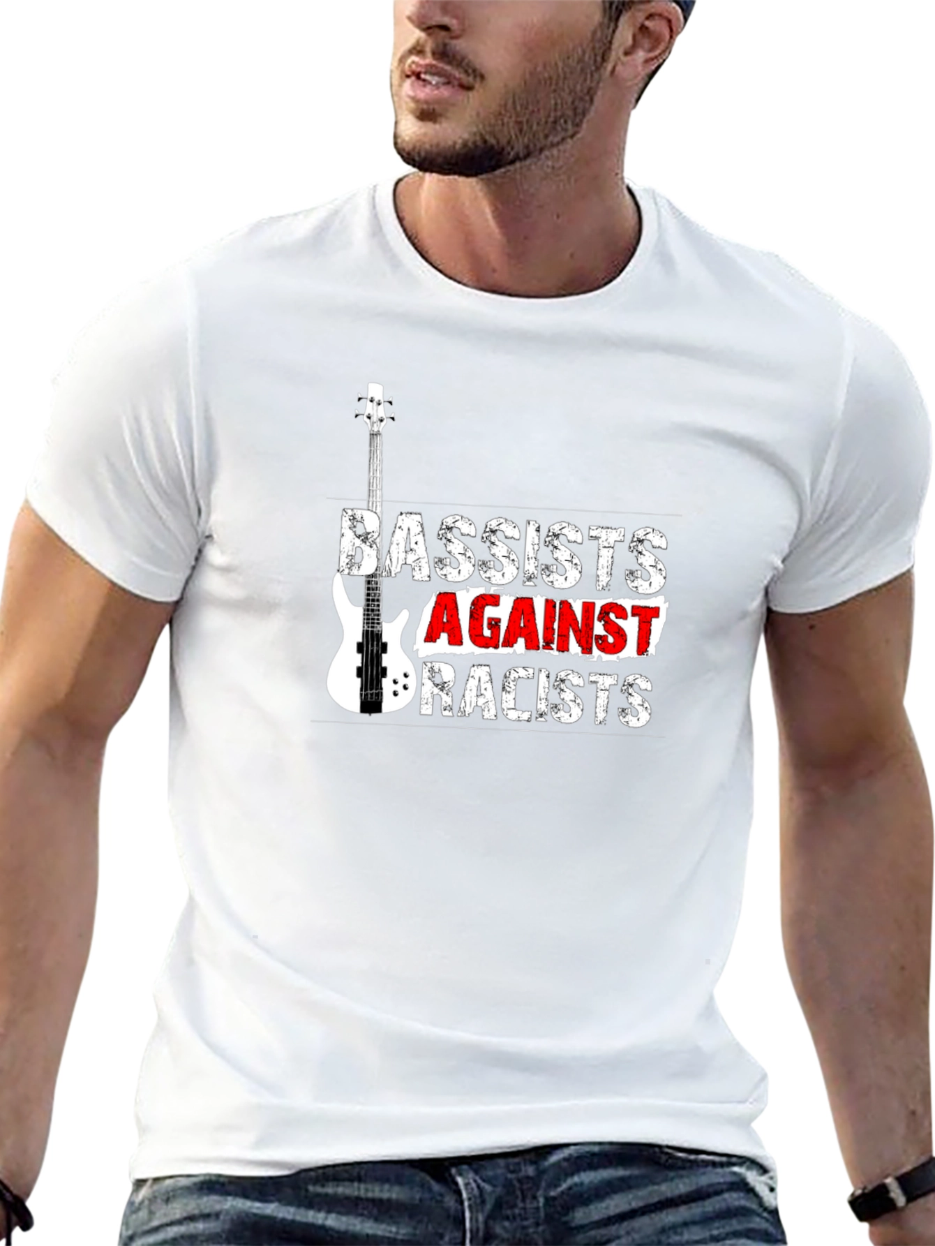 Bassists Against Racists Black T-Shirt