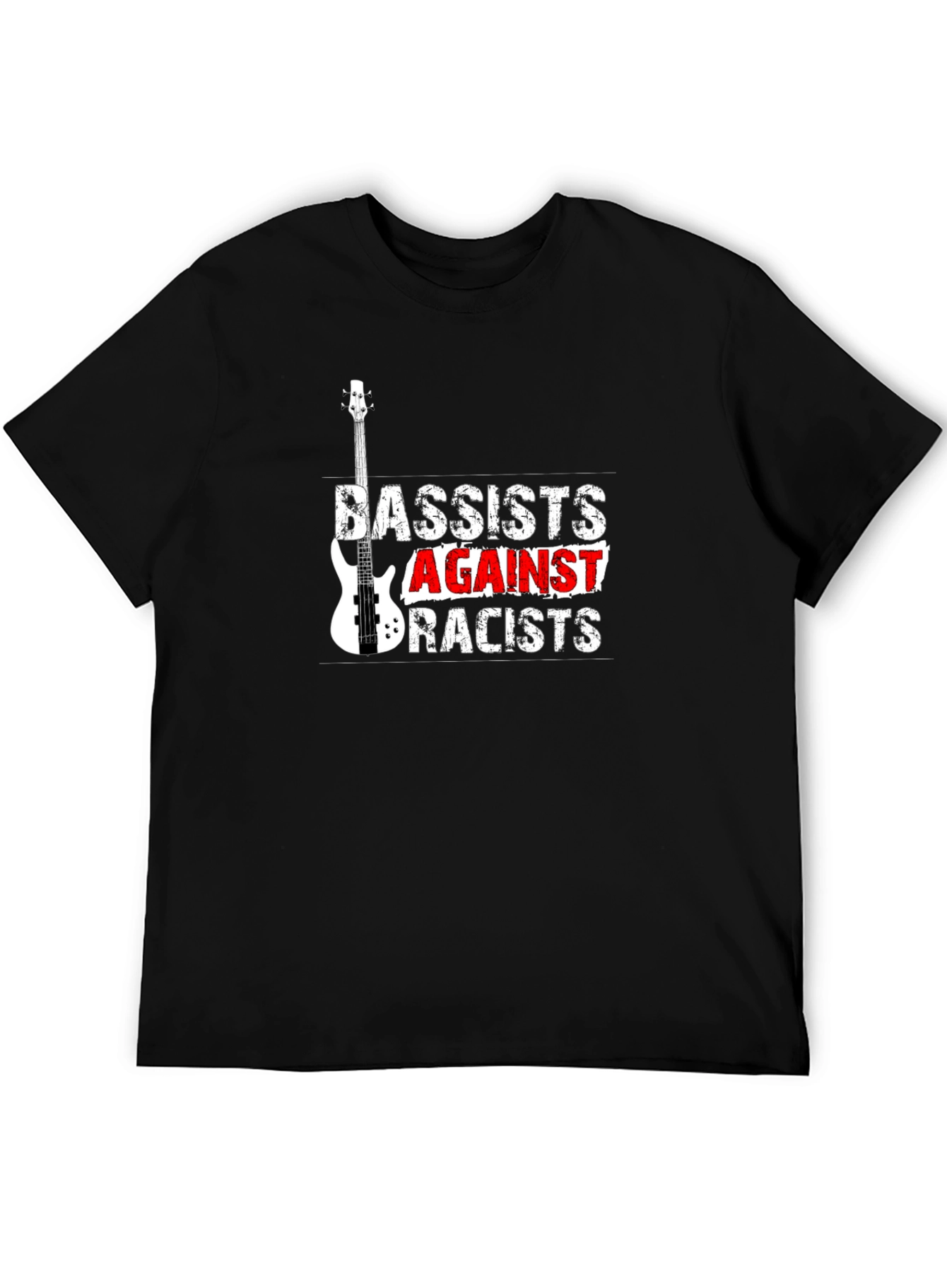 Bassists Against Racists Black T-Shirt