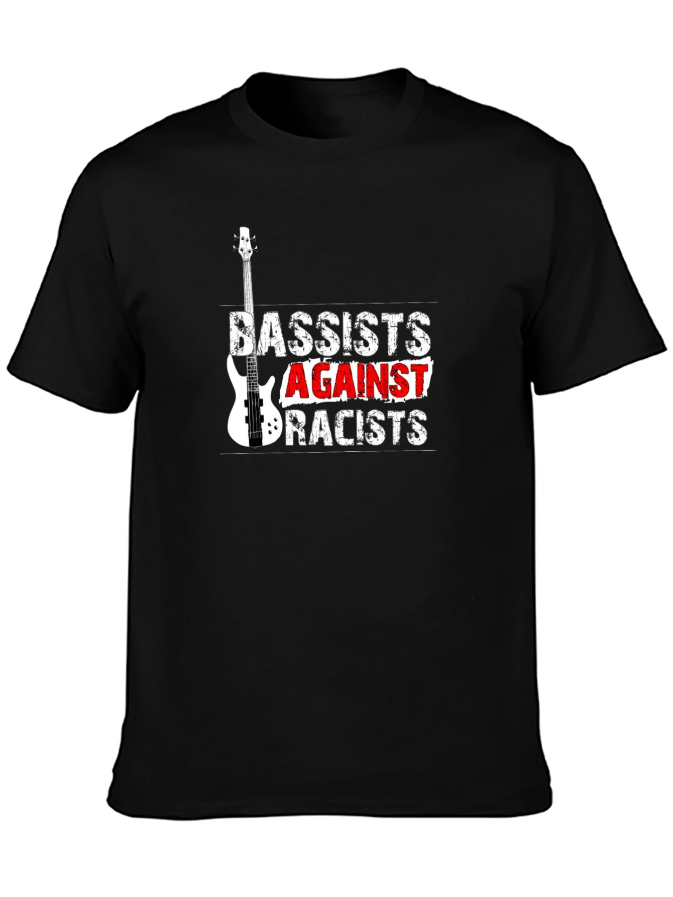 Bassists Against Racists Black T-Shirt