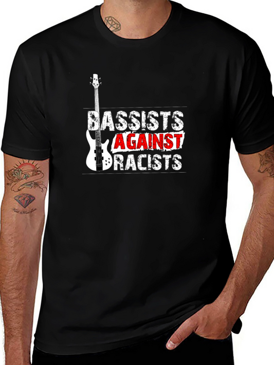 Bassists Against Racists Black T-Shirt