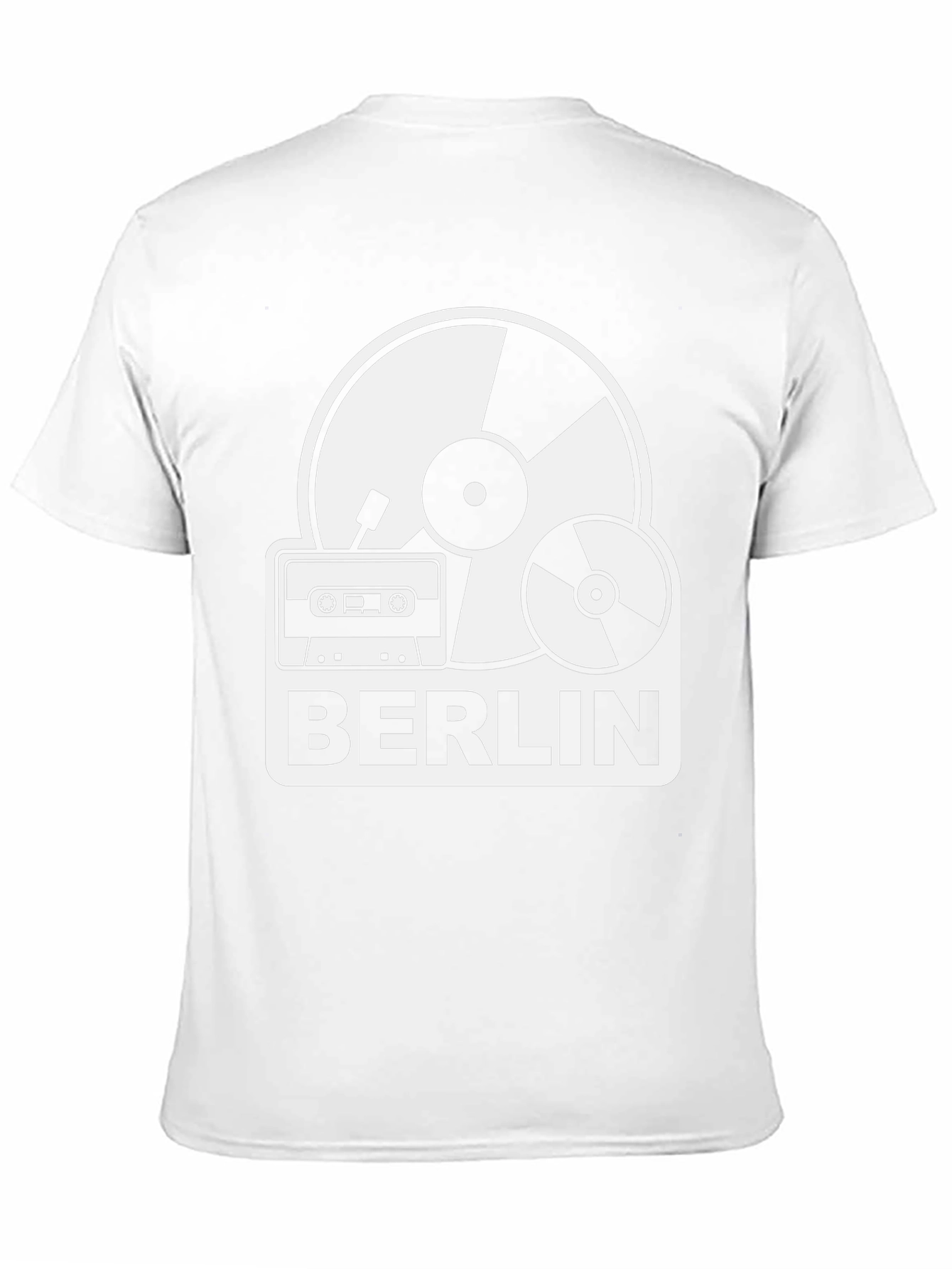 Berlin Music T-Shirt: Vinyl Cassette & CD Design